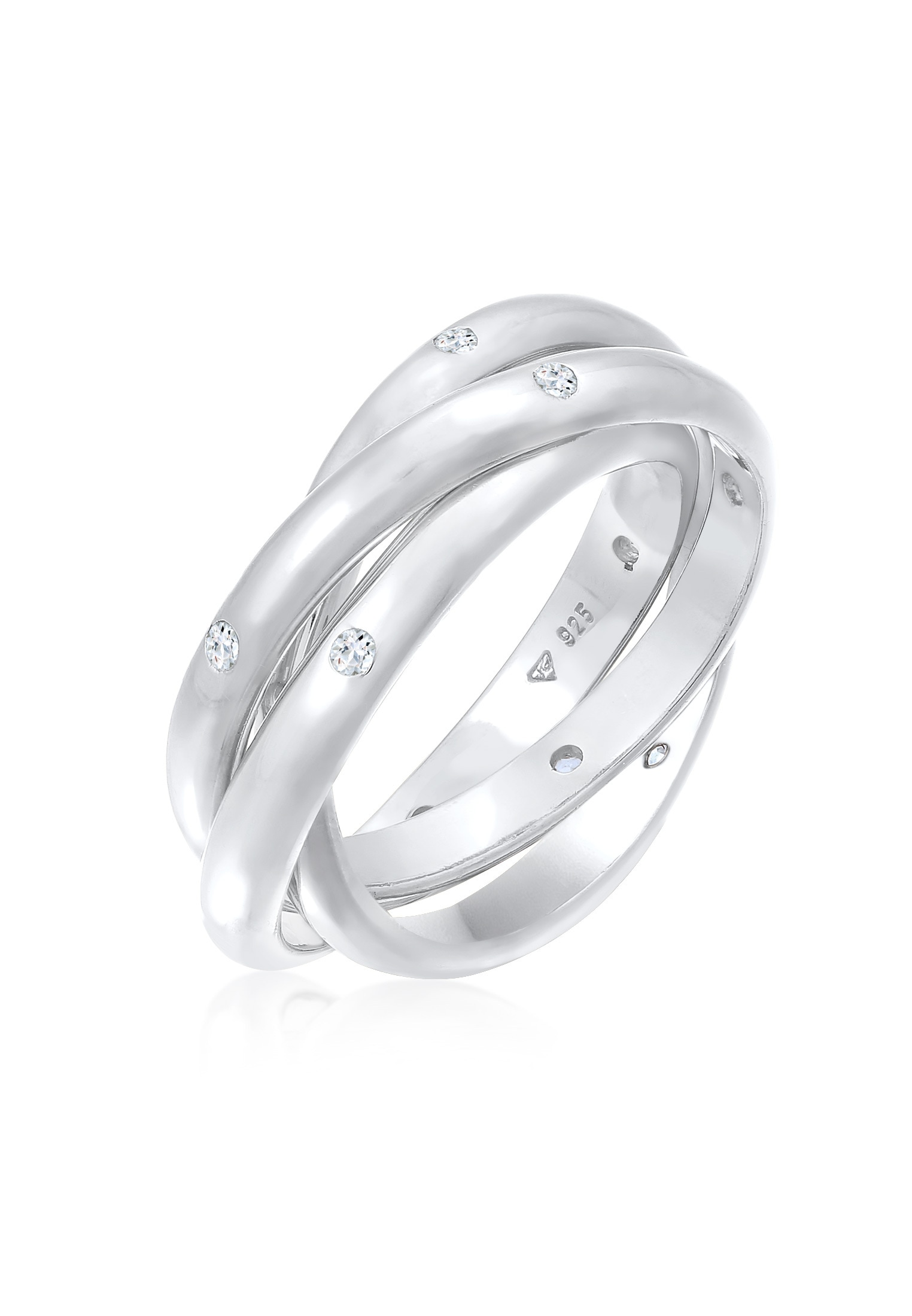 Elli Premium Fingerring »Wickelring Trio Basic Topas 925 Silber«