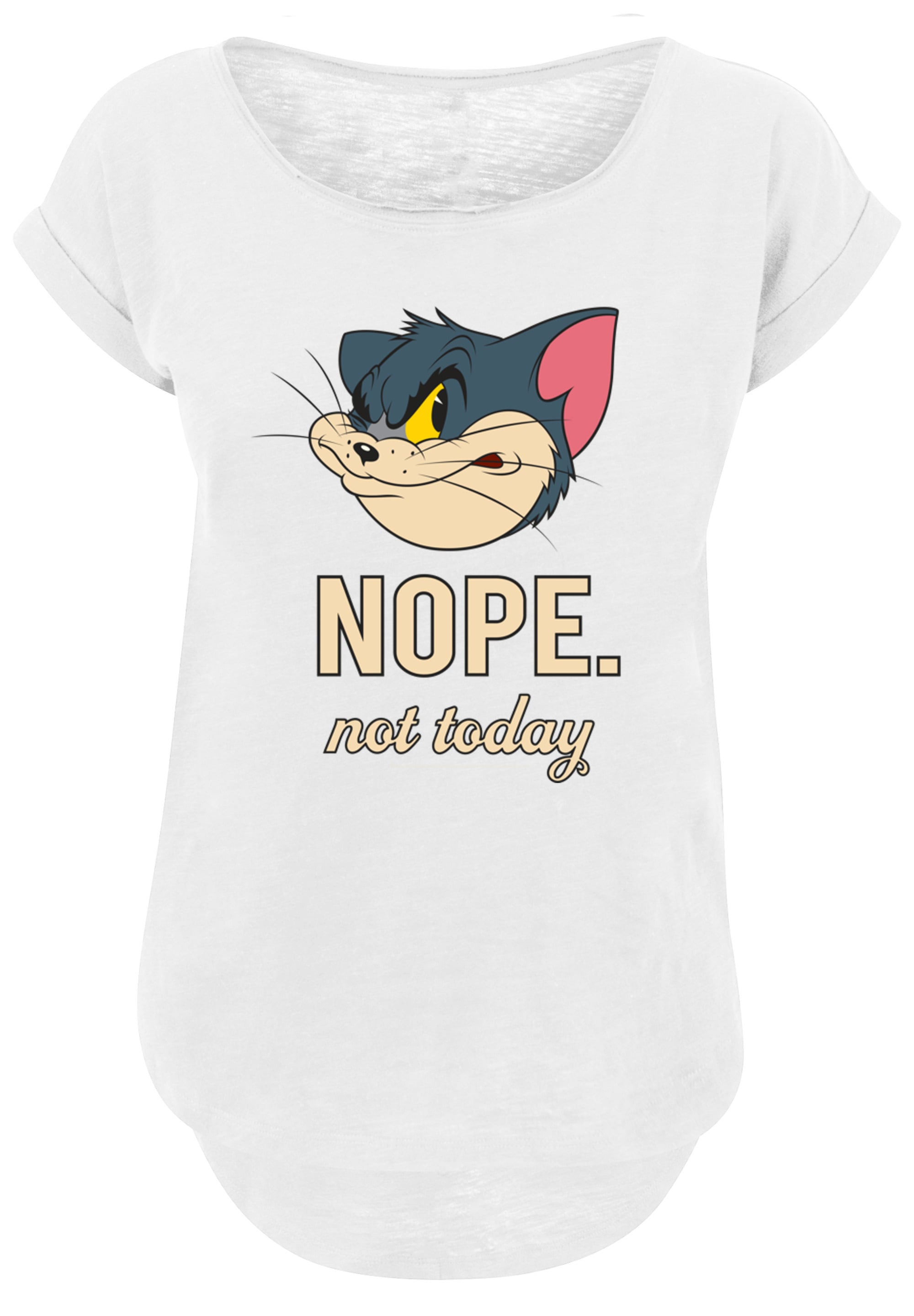F4NT4STIC T-Shirt »Tom and Jerry TV Serie Nope Not Today«, Damen,Premium Merch,Lang,Longshirt,Bedruckt