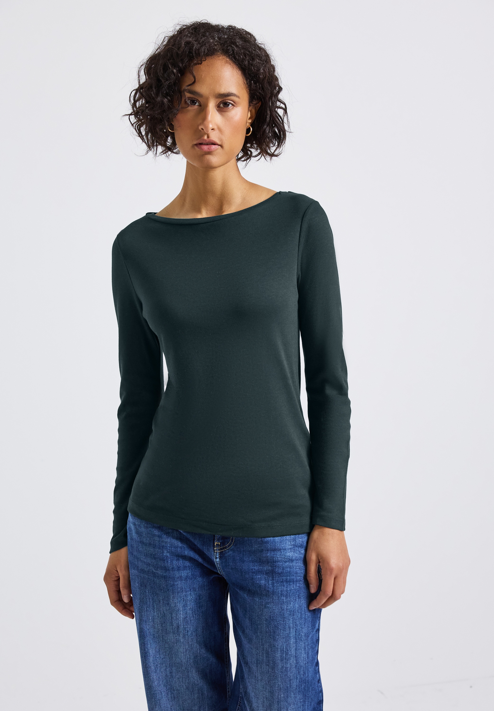 STREET ONE Langarmshirt, im soften Baumwoll-Mix günstig online kaufen