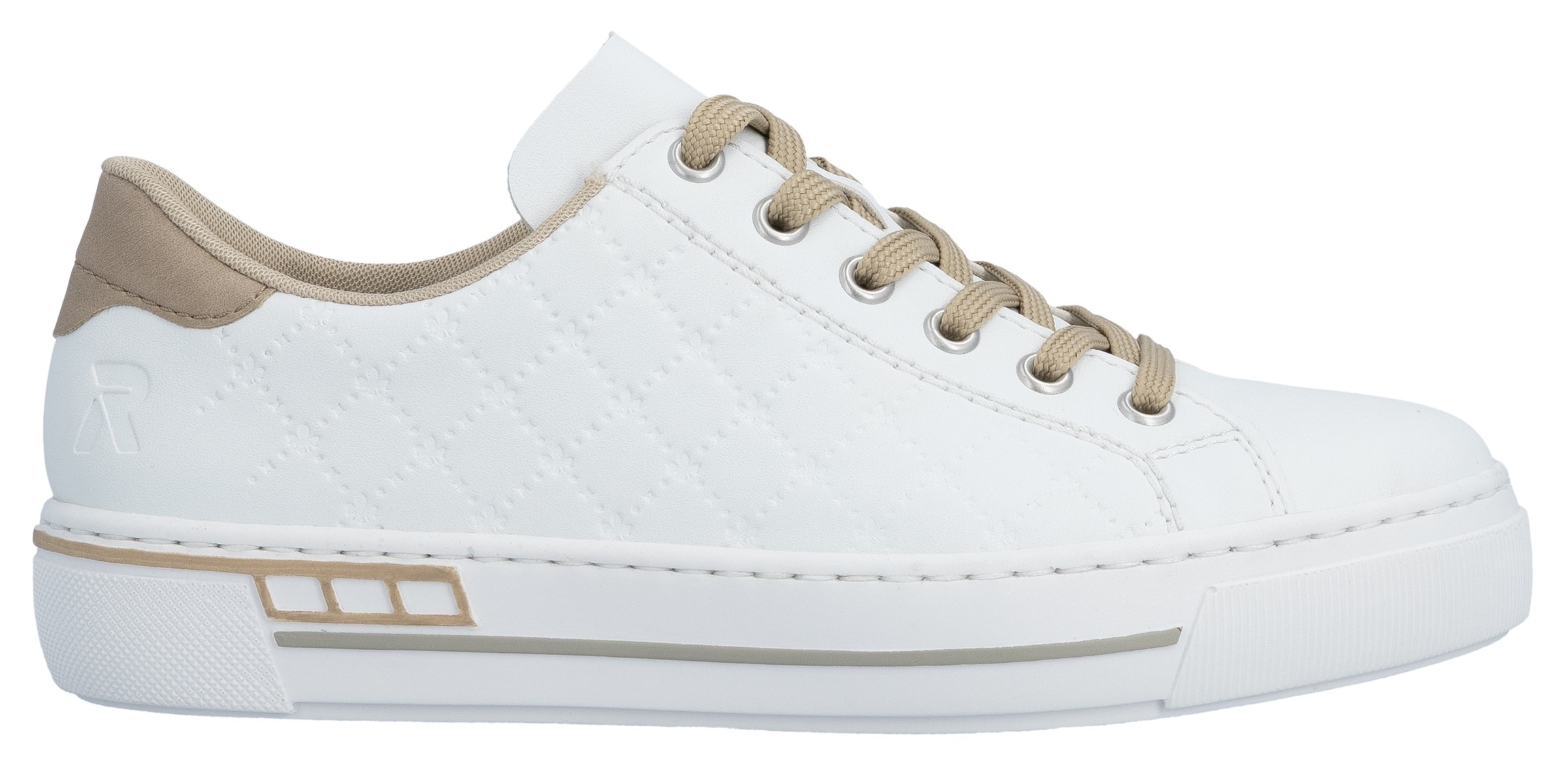 Rieker Plateausneaker  harmonischen Kontrastdetails, Freizeitschuh, Halbschuh, Schnürschuh