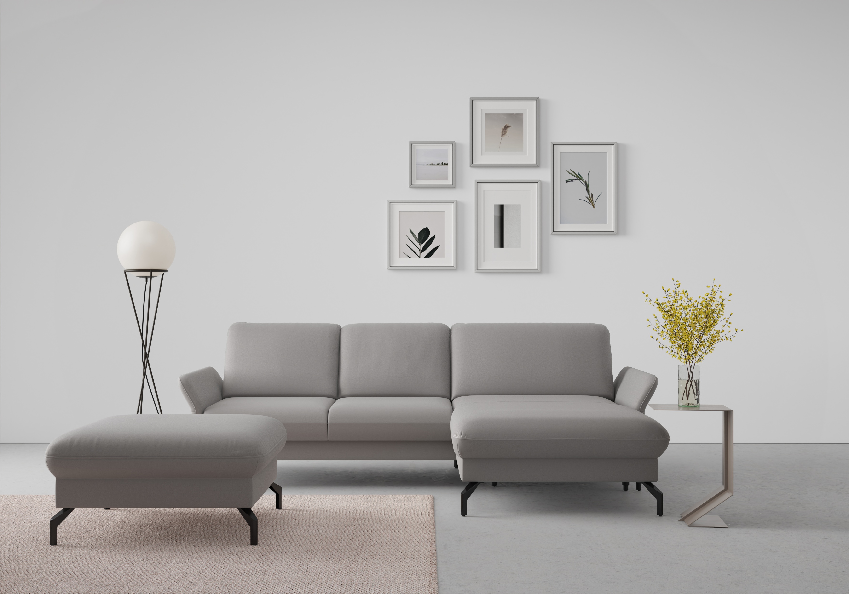 sit&more Ecksofa "Fashion L-Form" wahlweise mit Kopfteilverstellung und Vorziehsitz, motorisch