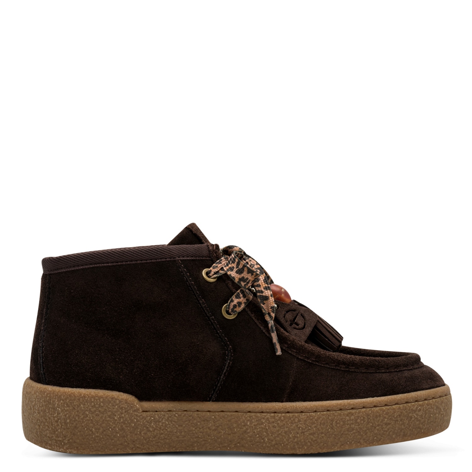 Tamaris Schnürboots  Schnürstiefelette, Plateausboots mit Perlenanhänger und Leo-Schnürung