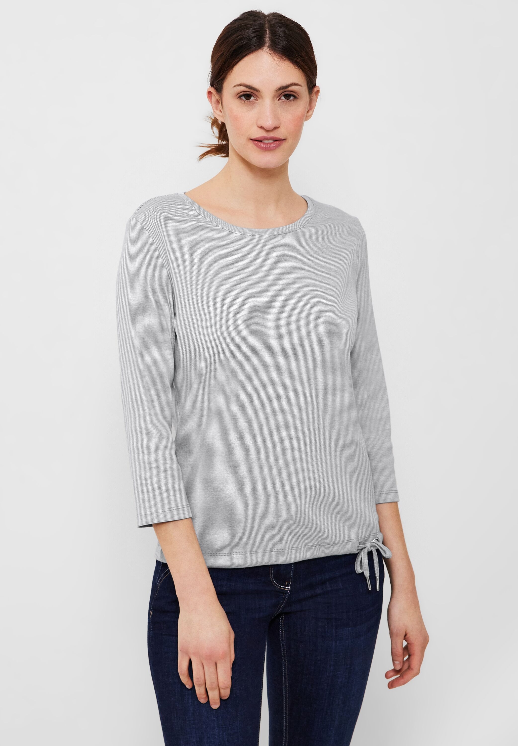 mit Tunnelzug online am | bestellen 3/4-Arm-Shirt, Cecil Saum BAUR