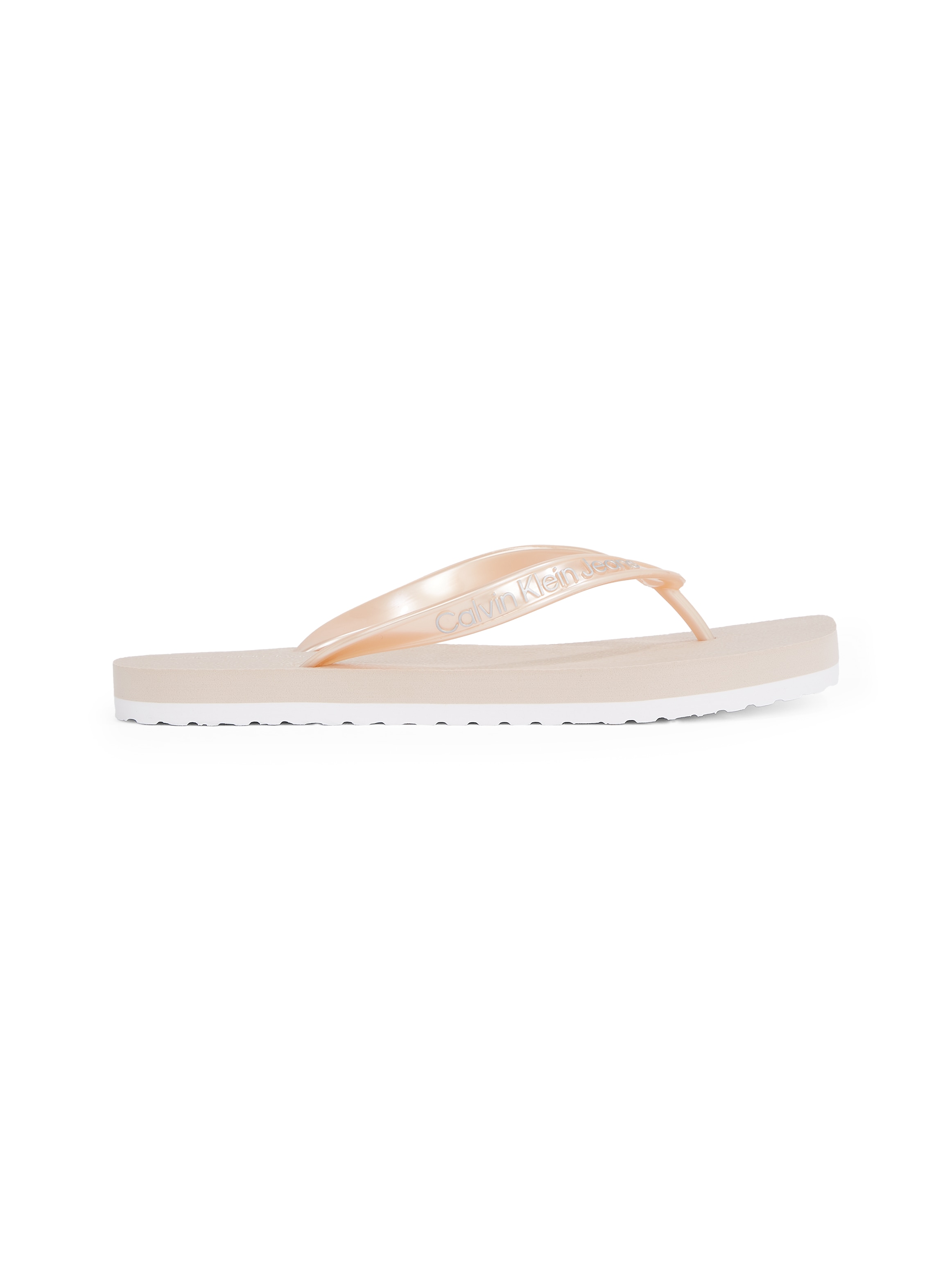 Calvin Klein Jeans Zehentrenner »THONG+ TPU METALLIC«, Sommerschuh, Badeschuh, Schlappen, Strandschuh mit Zehensteg