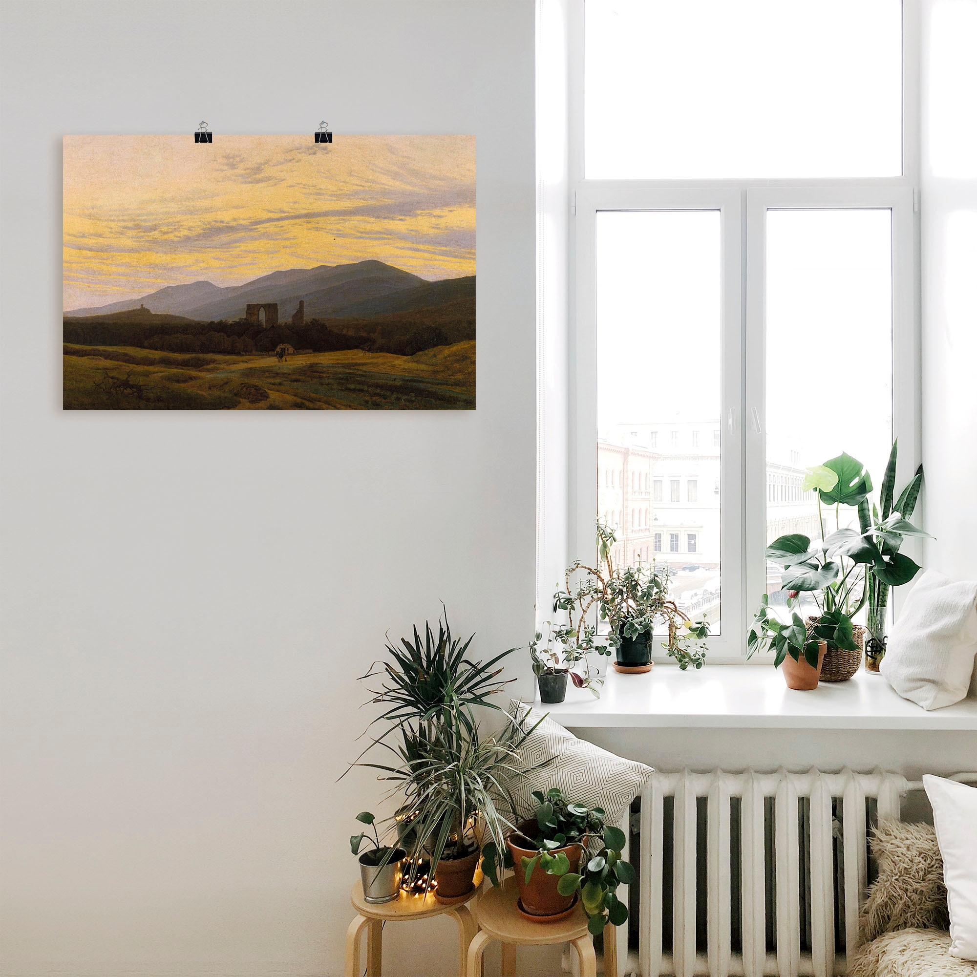 Artland Wandbild »Die Ruine Eldena im Riesengebirge«, Felder, (1 St.), als Alubild, Leinwandbild, Wandaufkleber oder Poster in versch. Größen