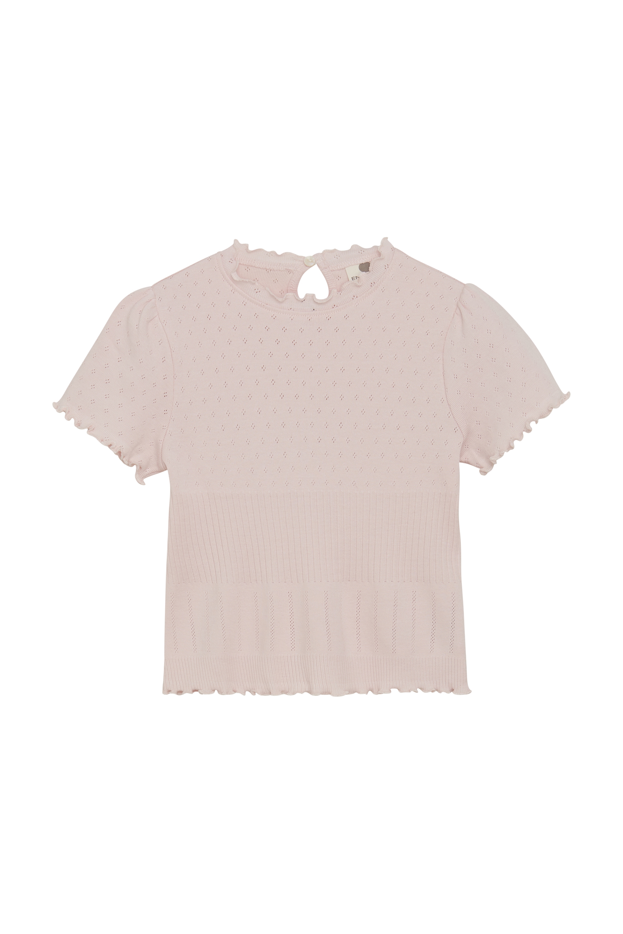 EN FANT Rundhalsshirt "Rundhalsshirt ENT-shirt SS Pointelle"