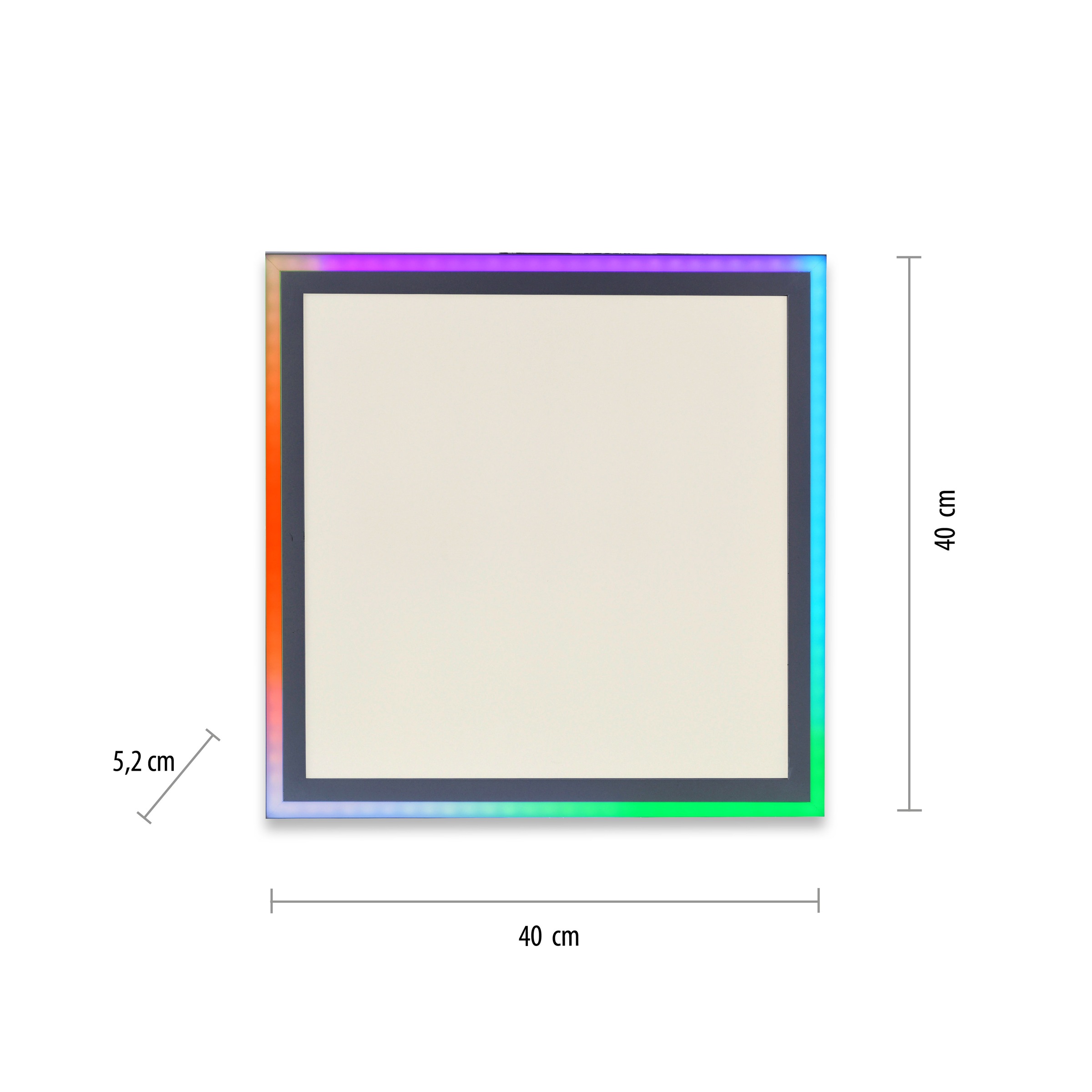 JUST LIGHT Deckenleuchte »EDGING«, 2 flammig, Leuchtmittel LED-Board-LED-Board | LED fest integriert-LED fest integriert, LED, CCT - über Fernbedienung, RGB-Rainbow, dimmbar, Funk inkl.
