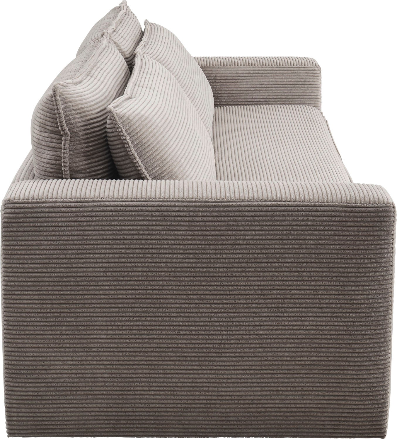 Places of Style Sitzgruppe »PIAGGE«, (2 tlg.), 3-Sitzer-Sofa mit Bettfunktion und Loveseat-Hocker im Set