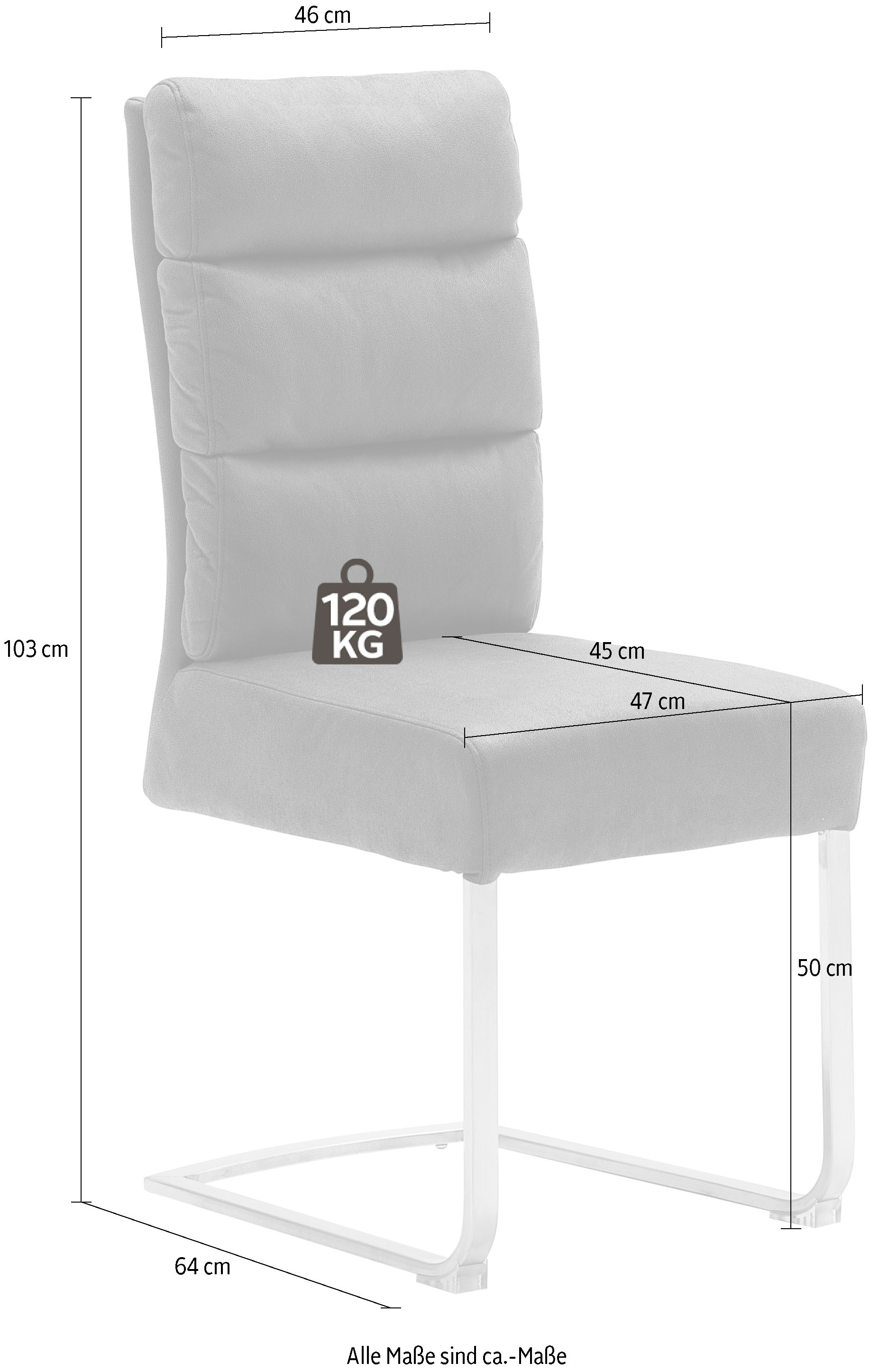 MCA furniture Freischwinger | BAUR St., Stuhl bis Kg »Rochester«, Flachgewebe, (Set), belastbar 120 2 kaufen