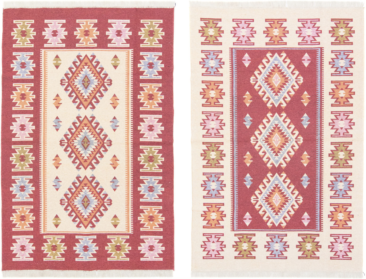 Thumbnail - morgenland Wollteppich "Kelim Teppich - Trendy "Ariz" Rechteckig", rechteckig, 0,5 mm Höhe, Flachgewebe