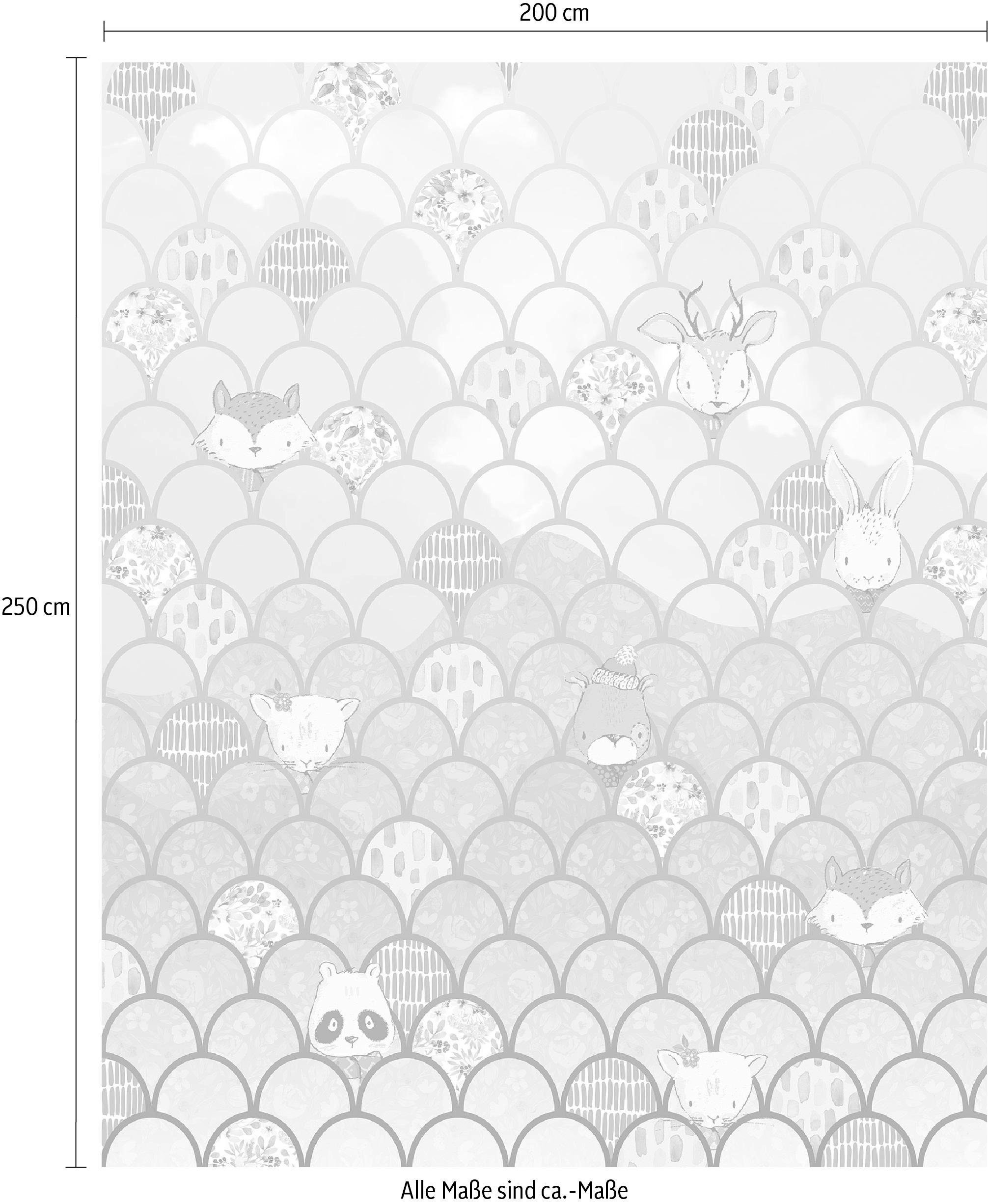 Komar Vliestapete »Digitaldruck Vlies - Shelly Bluewave - Größe 200 x 250 cm«, bedruckt, Wohnzimmer, Schlafzimmer