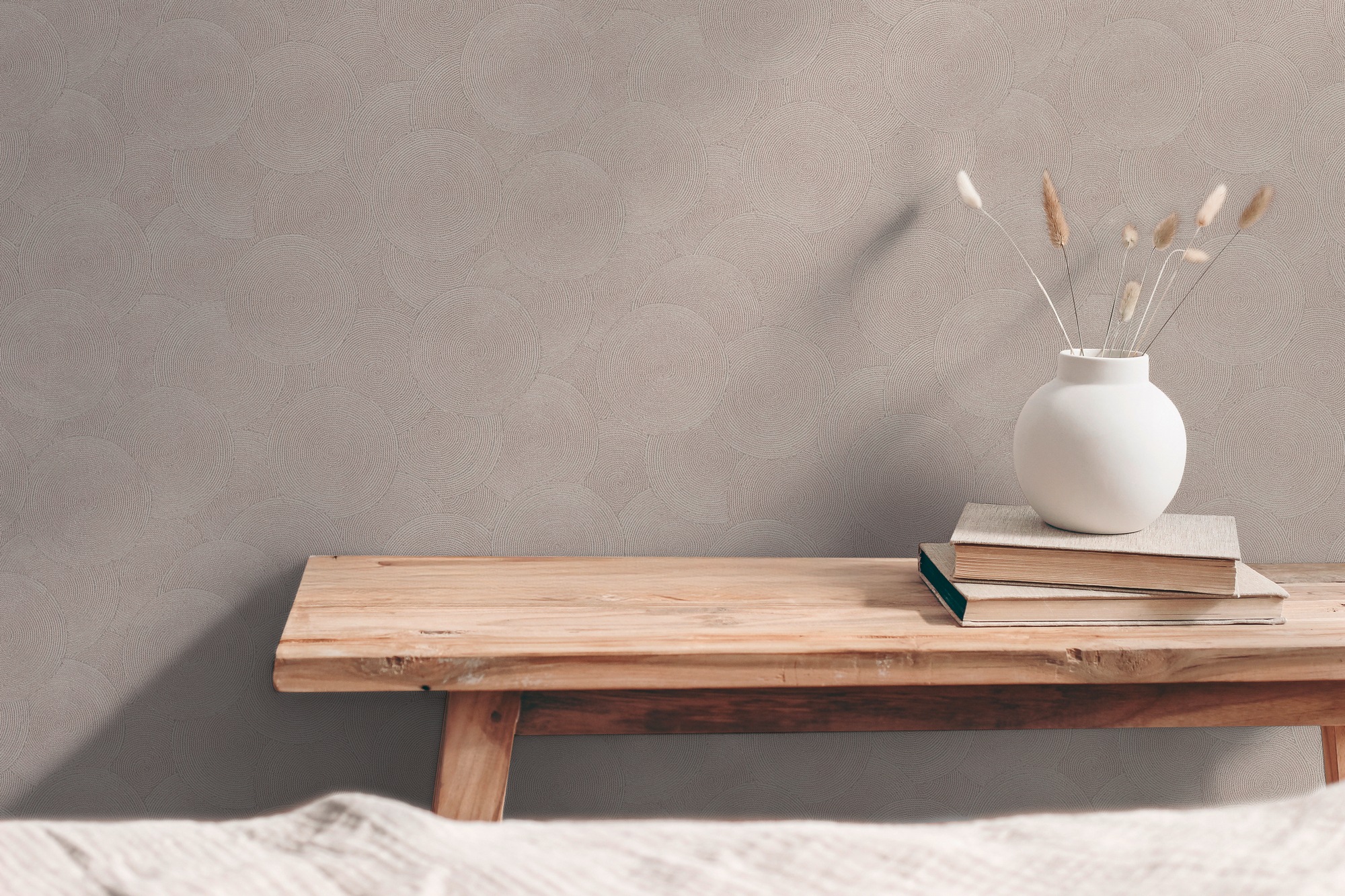 A.S. Création Vliestapete »mit kreisförmigem Muster Akzentwände« matt strukturiert Moderne Vliestapete mit dynamischem Kreis-Design