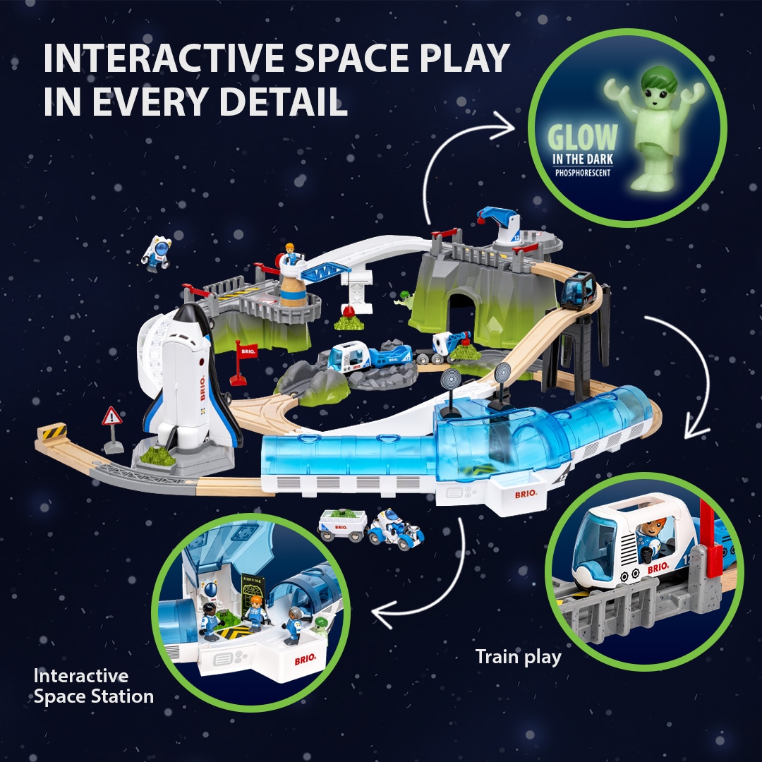 BRIO® Spielwelt »BRIO® WORLD, Weltraum Deluxe Zugset (36157)« mit Licht und Sound