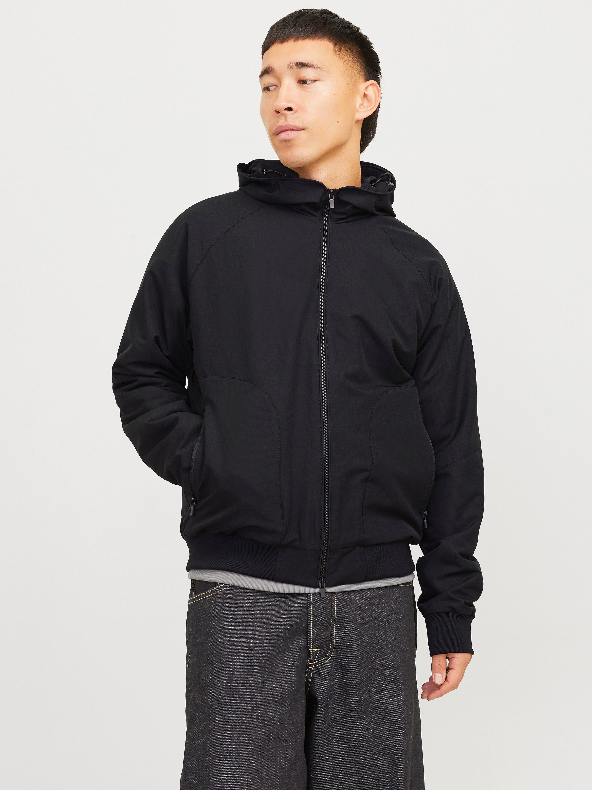 Jack & Jones Bomberjacke "JJEPERFECT BOMBER NOOS", mit Kapuze, mit Kapuze