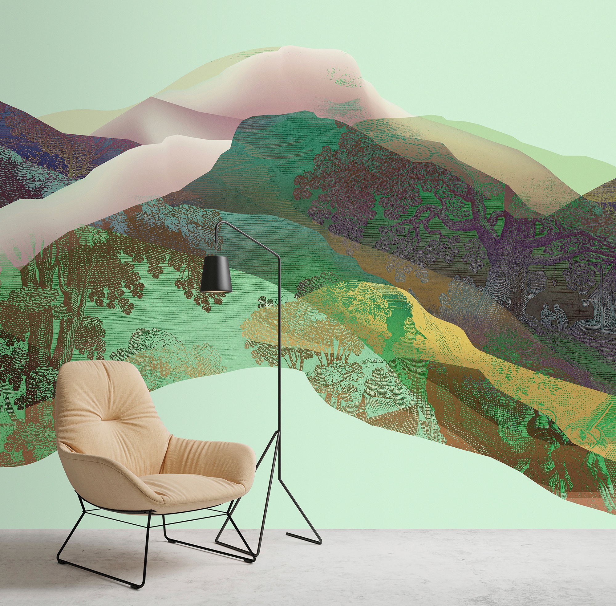 living walls Fototapete »Walls by Patel Magic Mountain«, Vlies, Wand