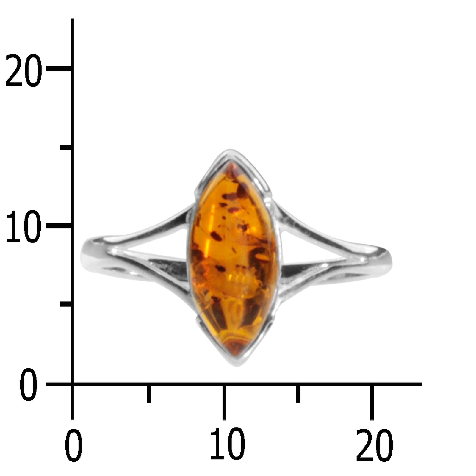 OSTSEE-SCHMUCK Fingerring »- Amalia - Silber 925/000 - Bernstein«