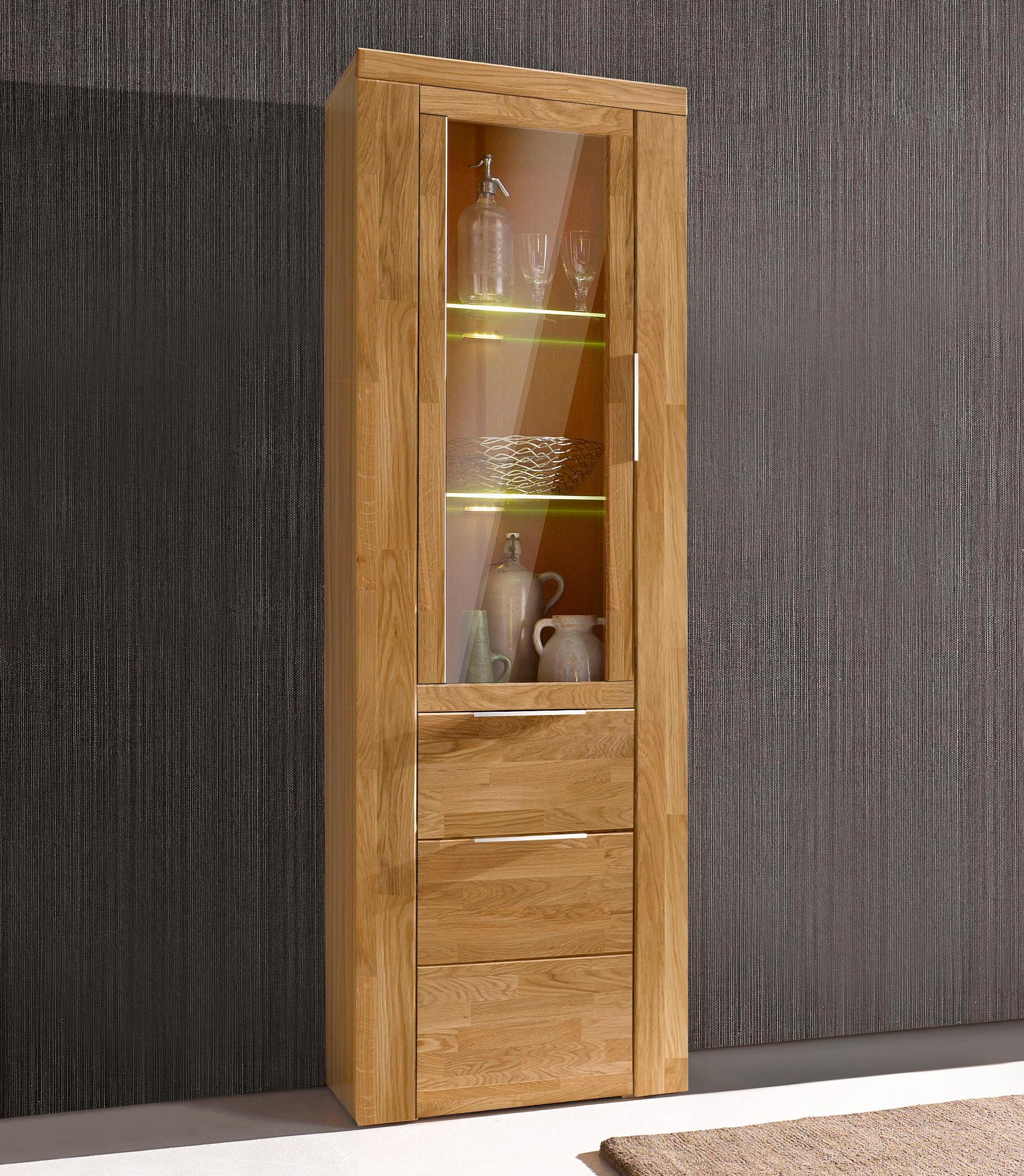 OTTO home Vitrine "ZARA75, 2 Glasboden variabel, Türen L/R, 1 Schublade, Wo günstig online kaufen