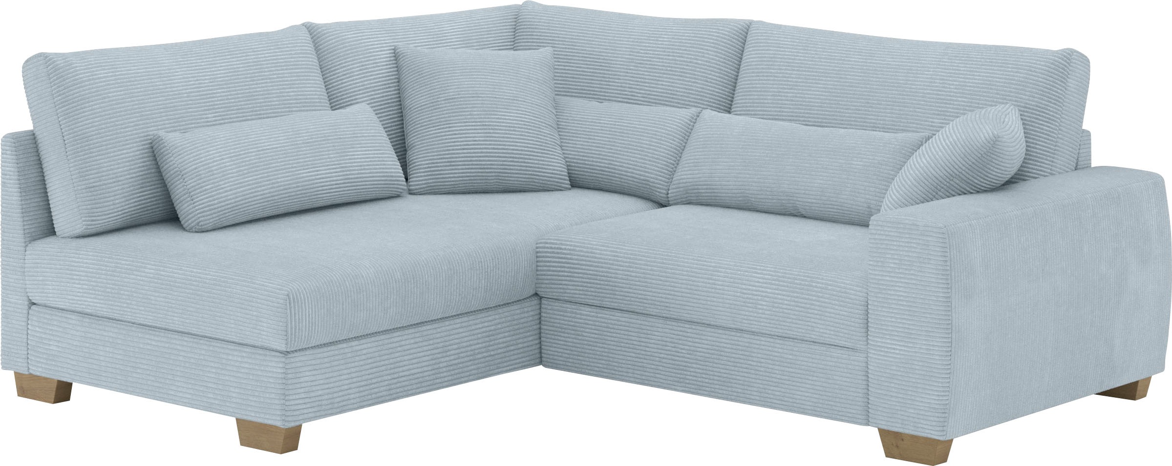 Mr. Couch Ecksofa "Hilla L-Form" Mit Federkern, wahlweise mit Bettfunktion günstig online kaufen