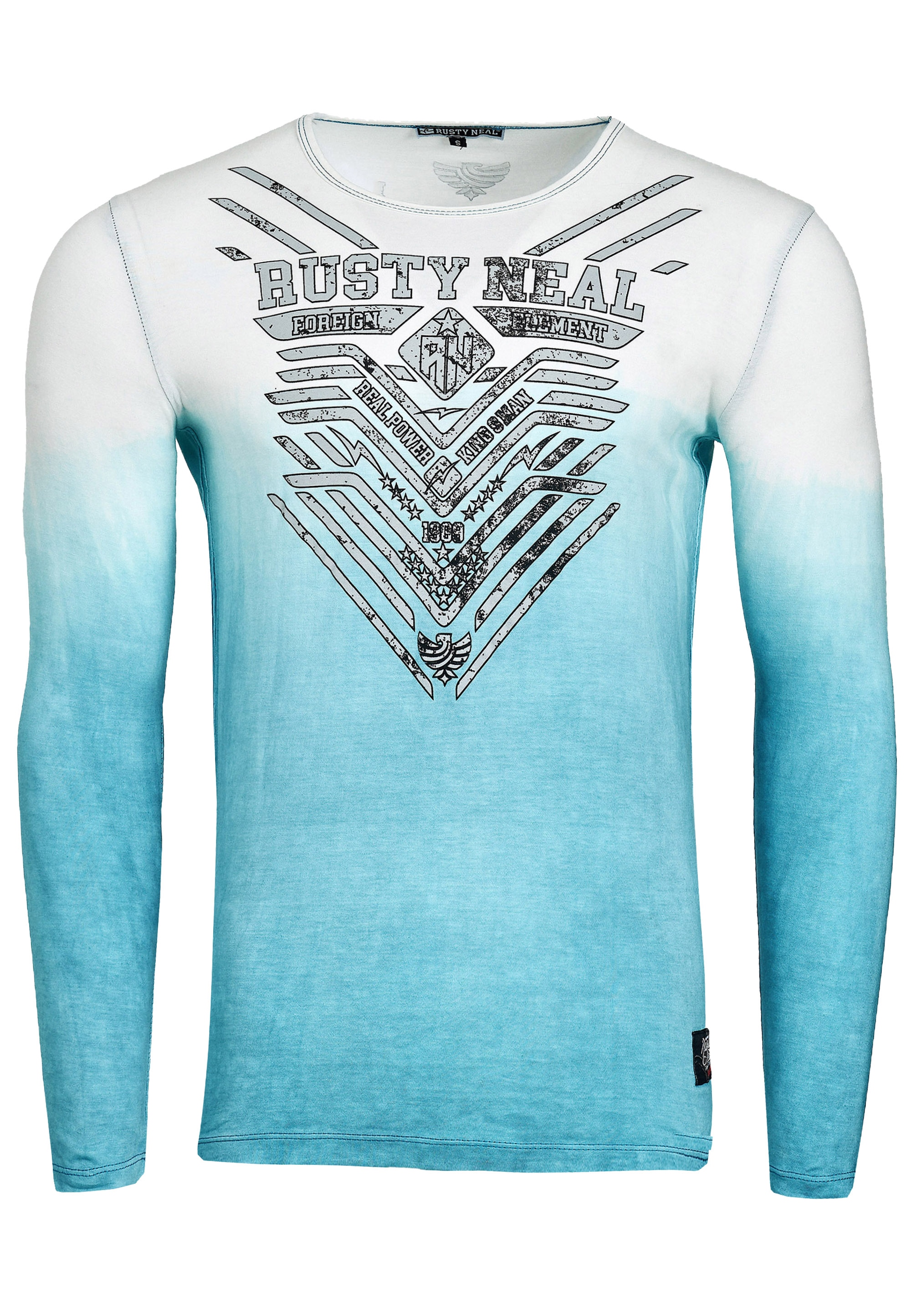 Rusty Neal Langarmshirt, mit eindrucksvollem Front-Print
