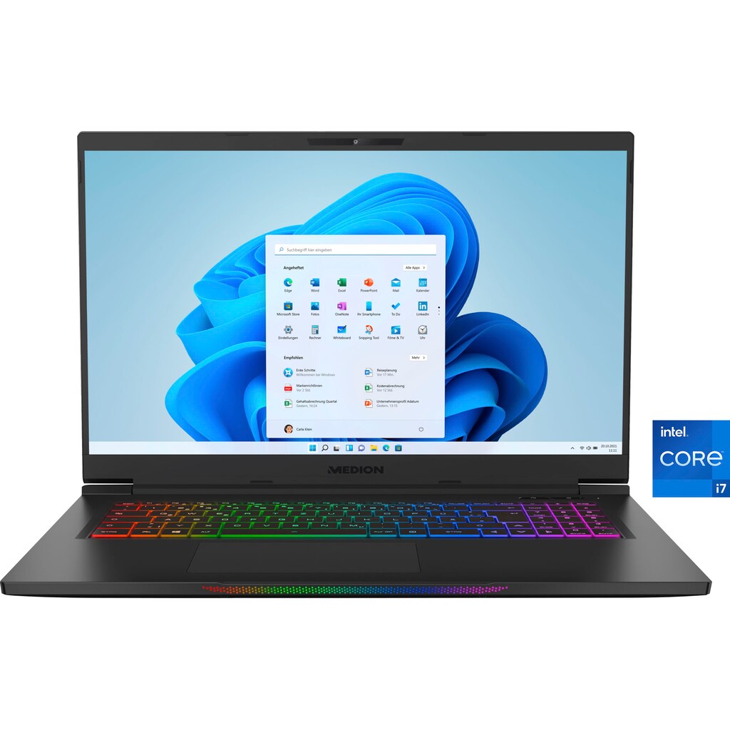 Medion® Notebook »ERAZER® Beast X30«, 43,9 cm, / 17,3 Zoll, Intel, Core i7, GeForce RTX 3070 Ti, 1000 GB SSD