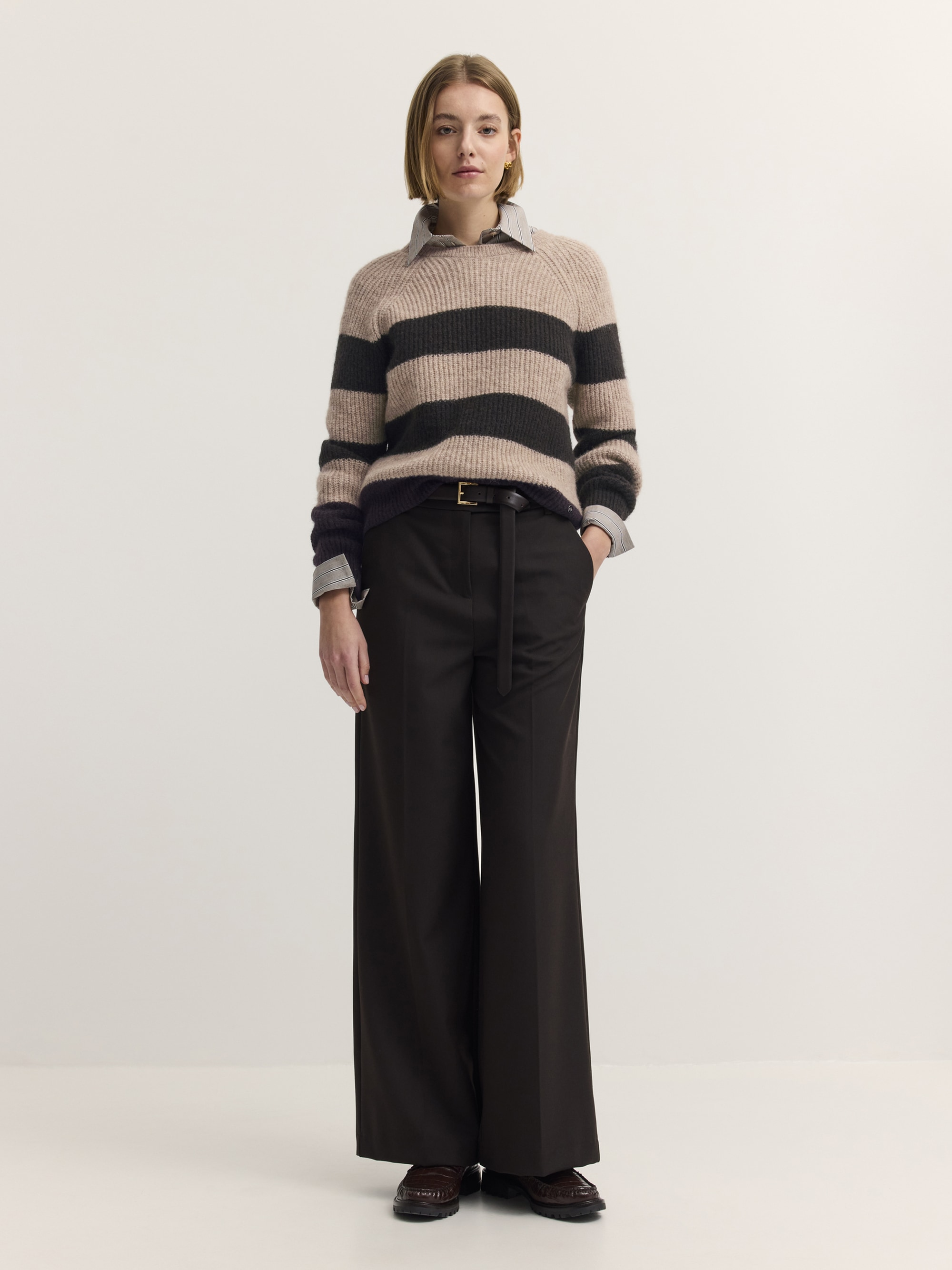 bugatti Rundhalspullover »Regular Fit« Regular Fit Wollmix Alpaka