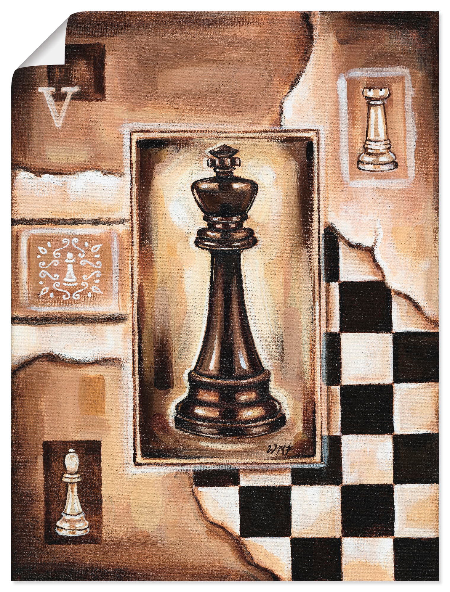 St.), König«, | »Schach Wandbild Poster BAUR oder Leinwandbild, in Artland versch. Schach, (1 bestellen als Größen Wandaufkleber