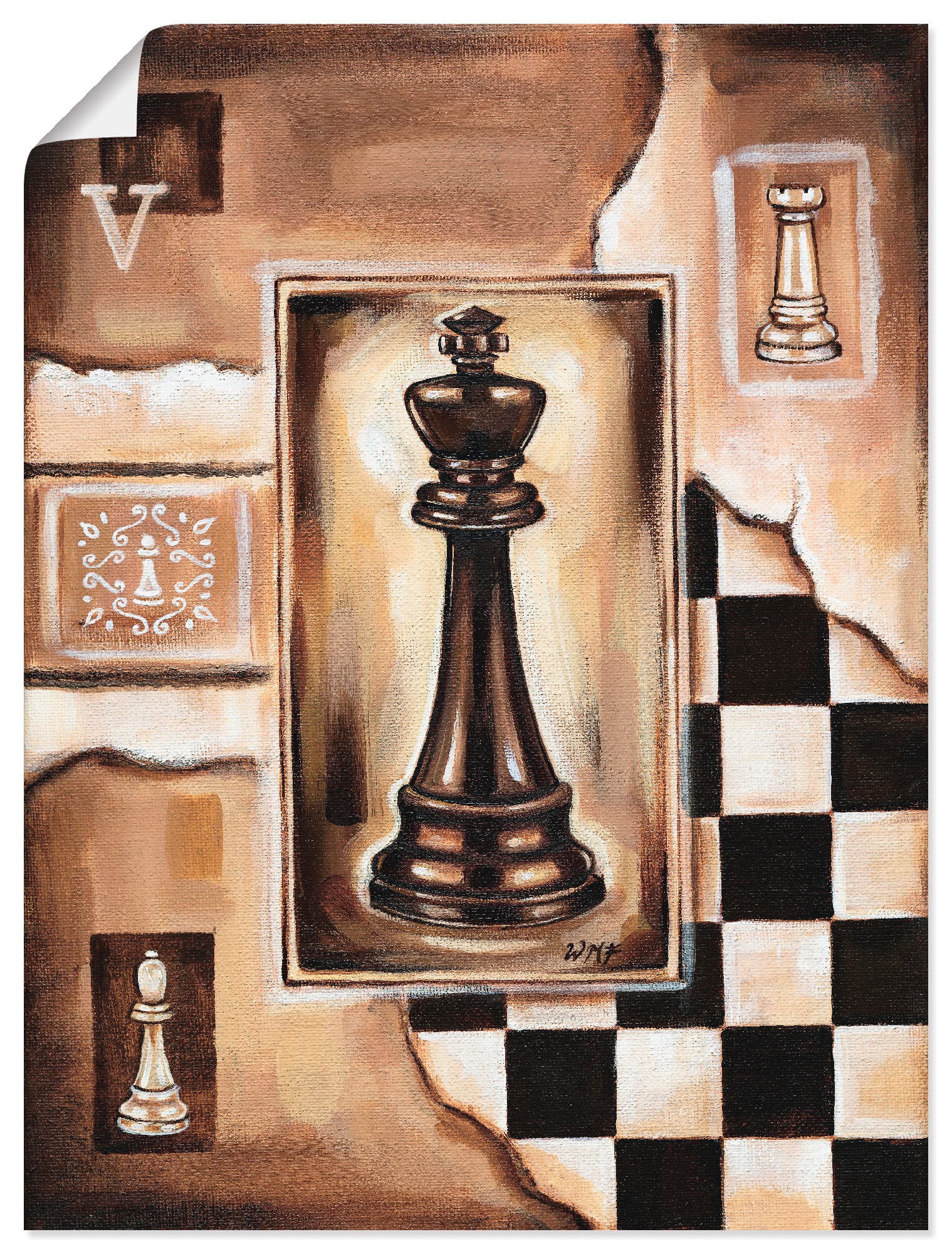 Artland Poster "Schach König" Schach 1 Stk. tlg. ohne Rahmen