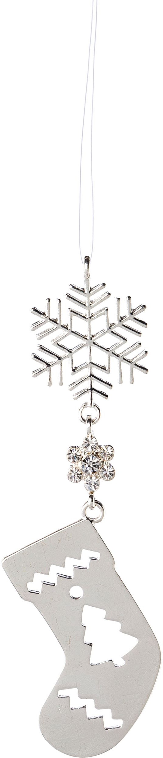 Creativ deco Baumbehang "Schneeflocke & Socken, Weihnachtsdeko, Christbaums günstig online kaufen