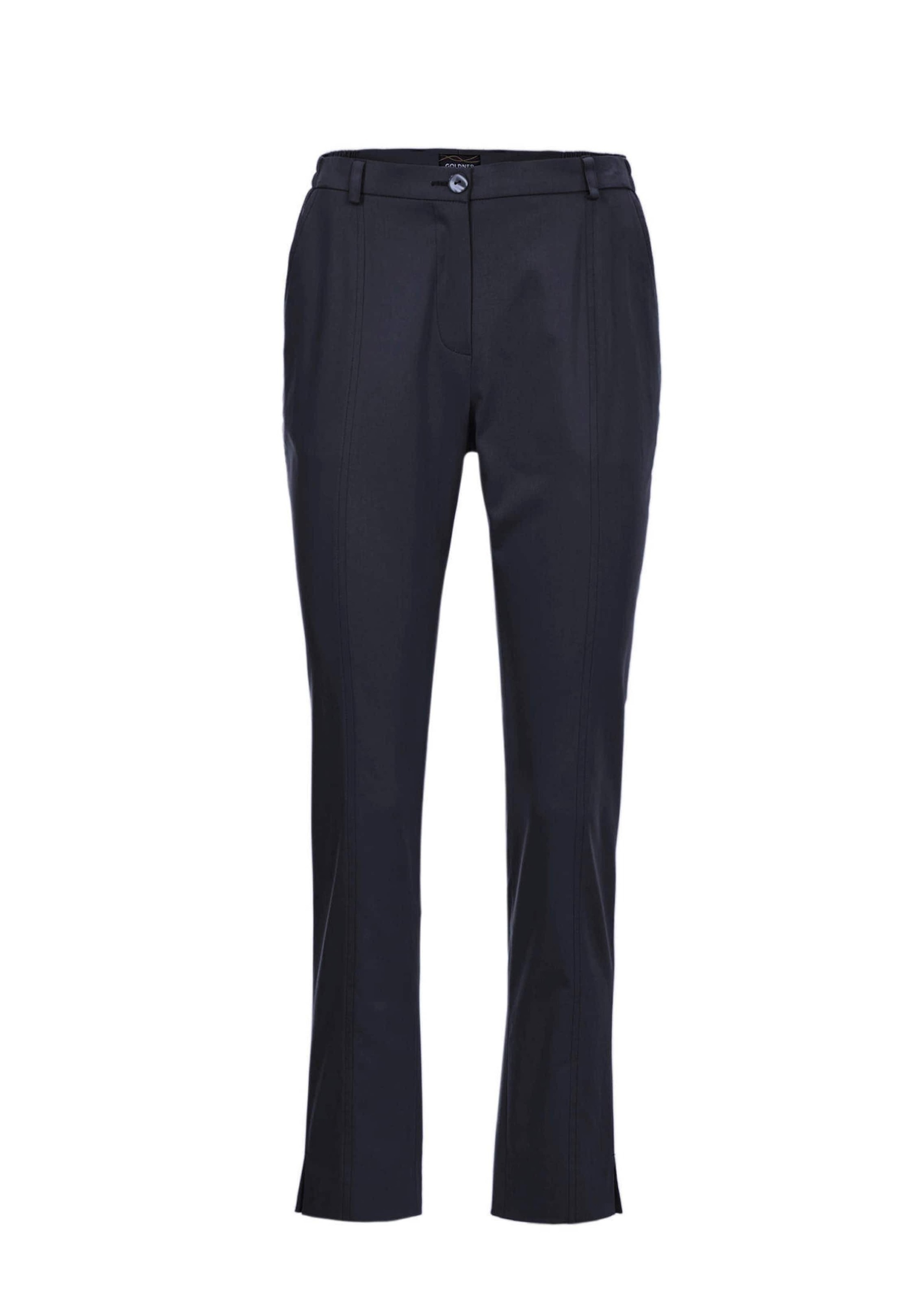 GOLDNER Stoffhose "Sportive Hose Carla aus trageangenehmen Satin" perfekt sitzende und anschmiegsame Passform