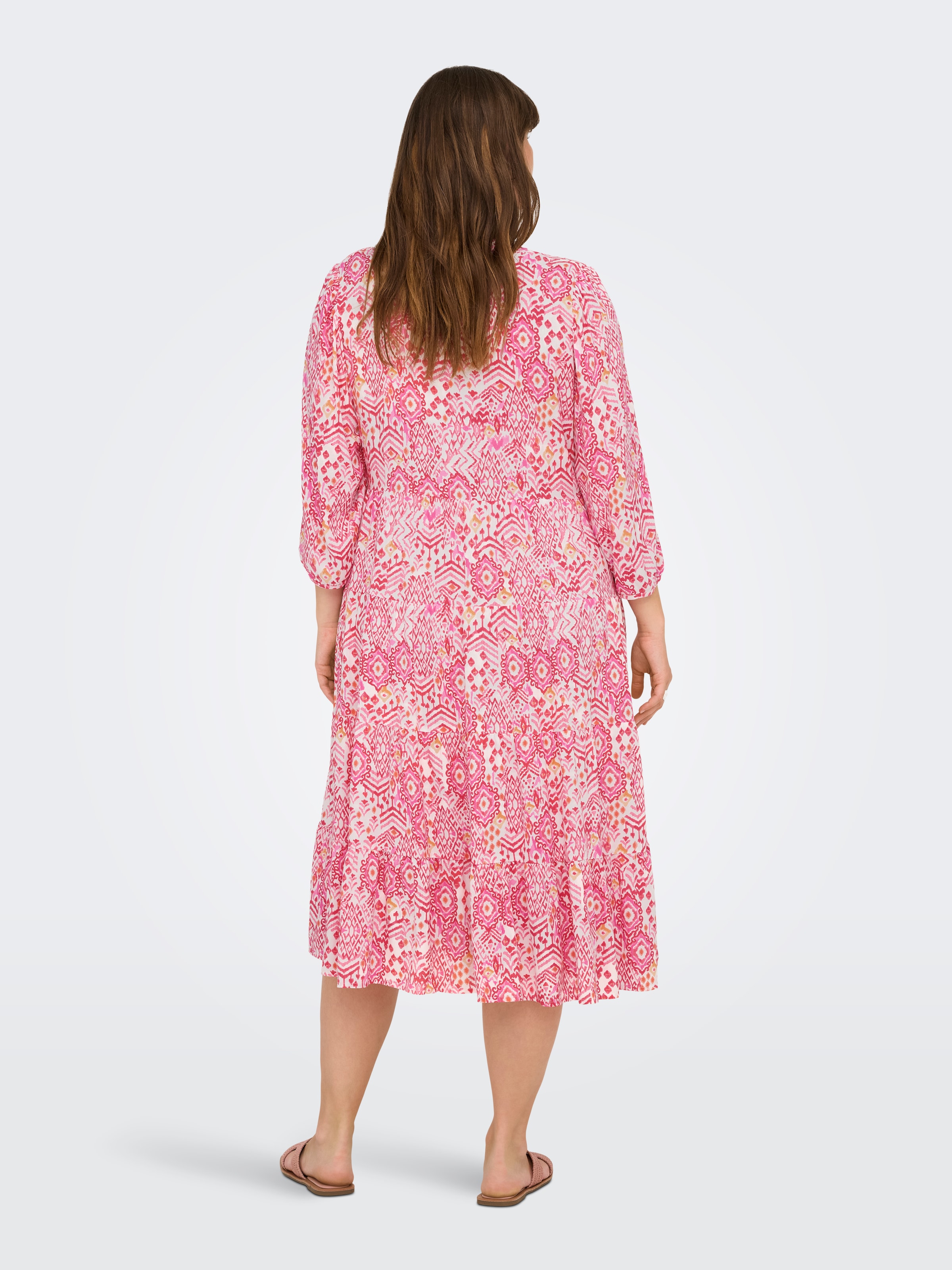 ONLY CARMAKOMA Tunikakleid "CARMILANA 3/4 DRESS WVN NOOS", Sommerkleid günstig online kaufen