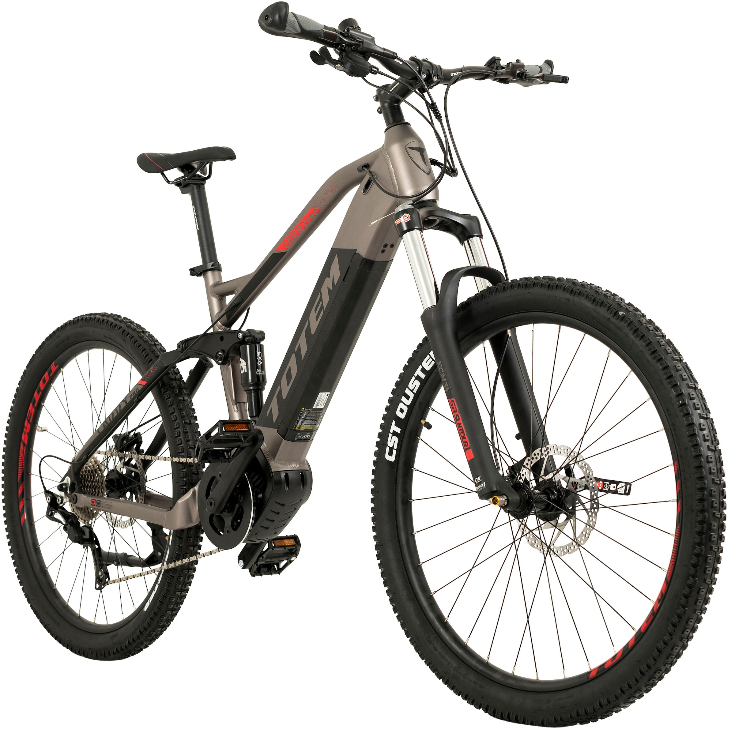 TOTEM E-Bike »Carry Pro«, 10 Gang, Shimano, Deore, Mittelmotor 250 W, Pedelec, Elektrofahrrad für Damen u. Herren