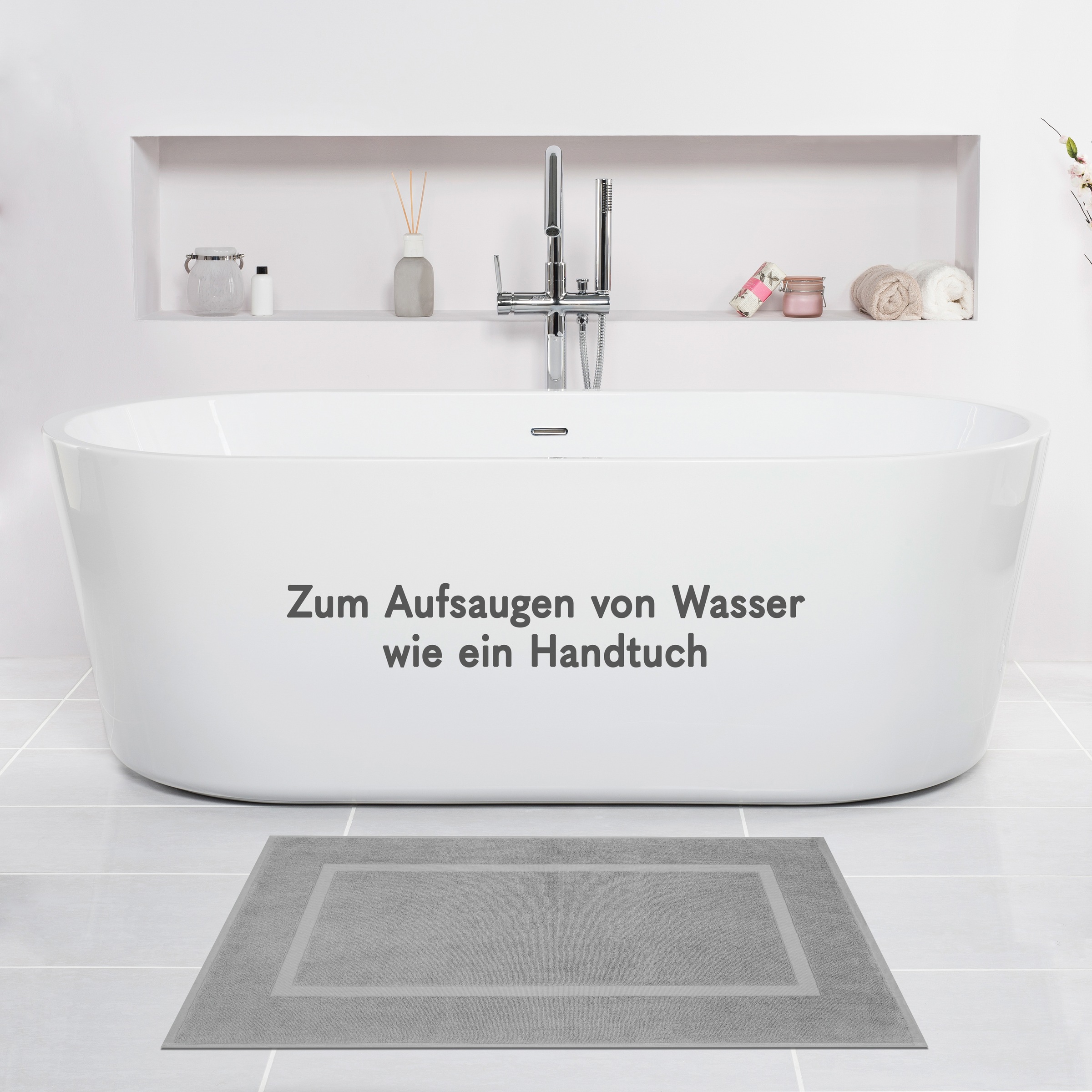 HAMMETEX Badematte "Hotelmatte, Duschvorleger" Höhe 5 mm rutschhemmend besc günstig online kaufen