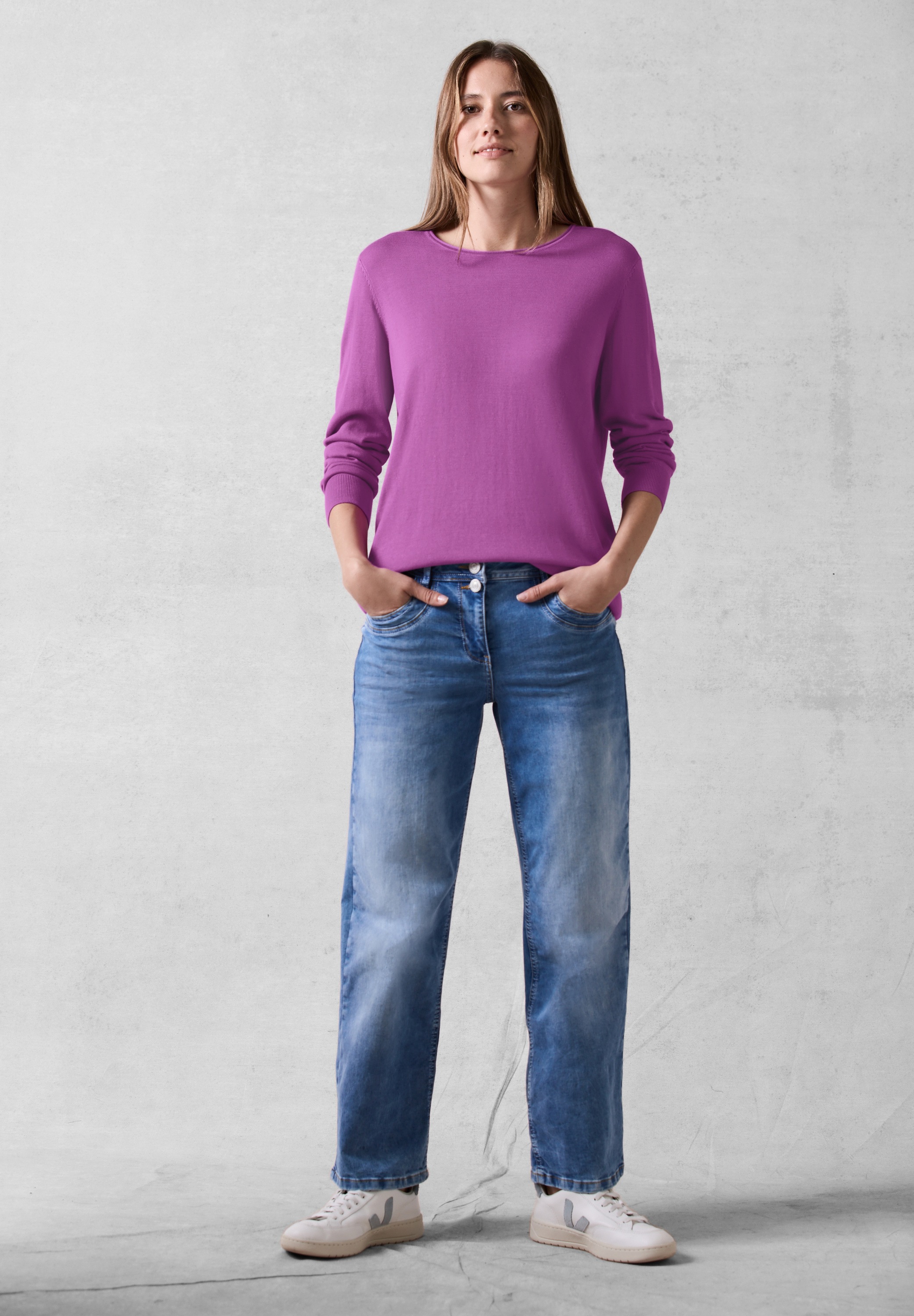 Cecil Strickpullover, mit Rundhalsausschnitt