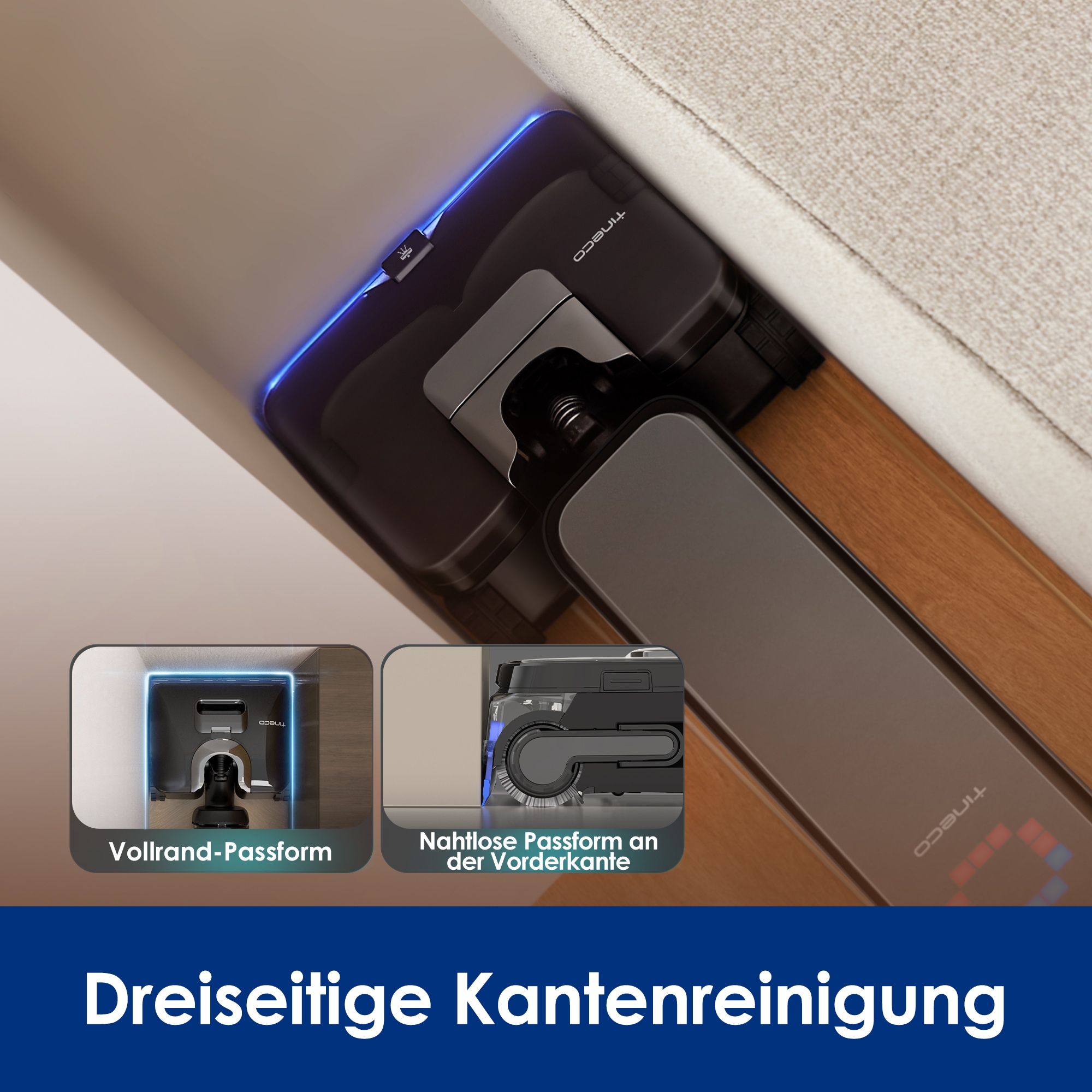 Tineco Nass-Trocken-Sauger »FLOOR ONE S9 Scientist Complete, mit Wasserstrahl und Gummiabzieher« bis zu 80min Akkulaufzeit, 85° Grad Trocknung, Selbstantrieb