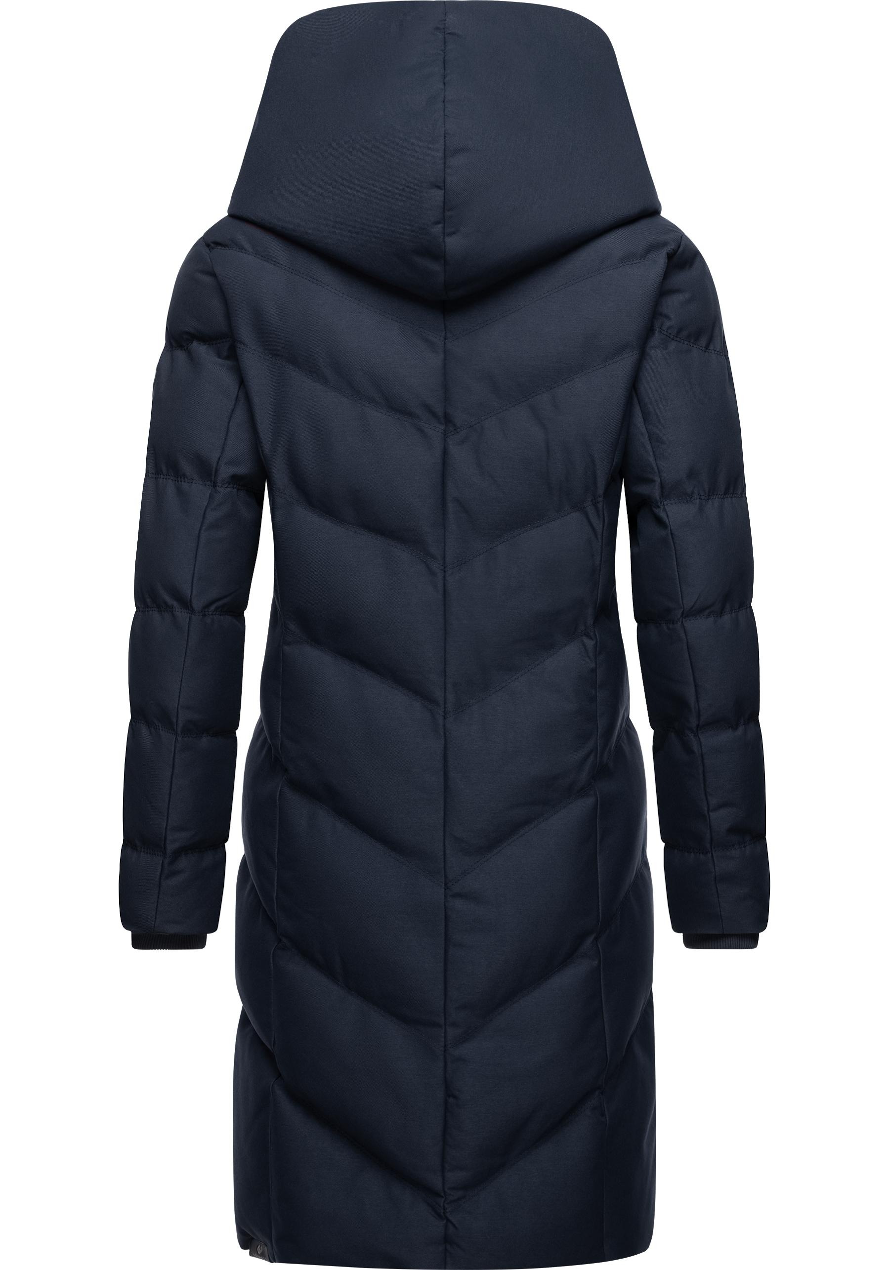 Ragwear Steppmantel »Natalka Melange«, wasserdichter Damen Wintermantel mit gefütterter Kapuze
