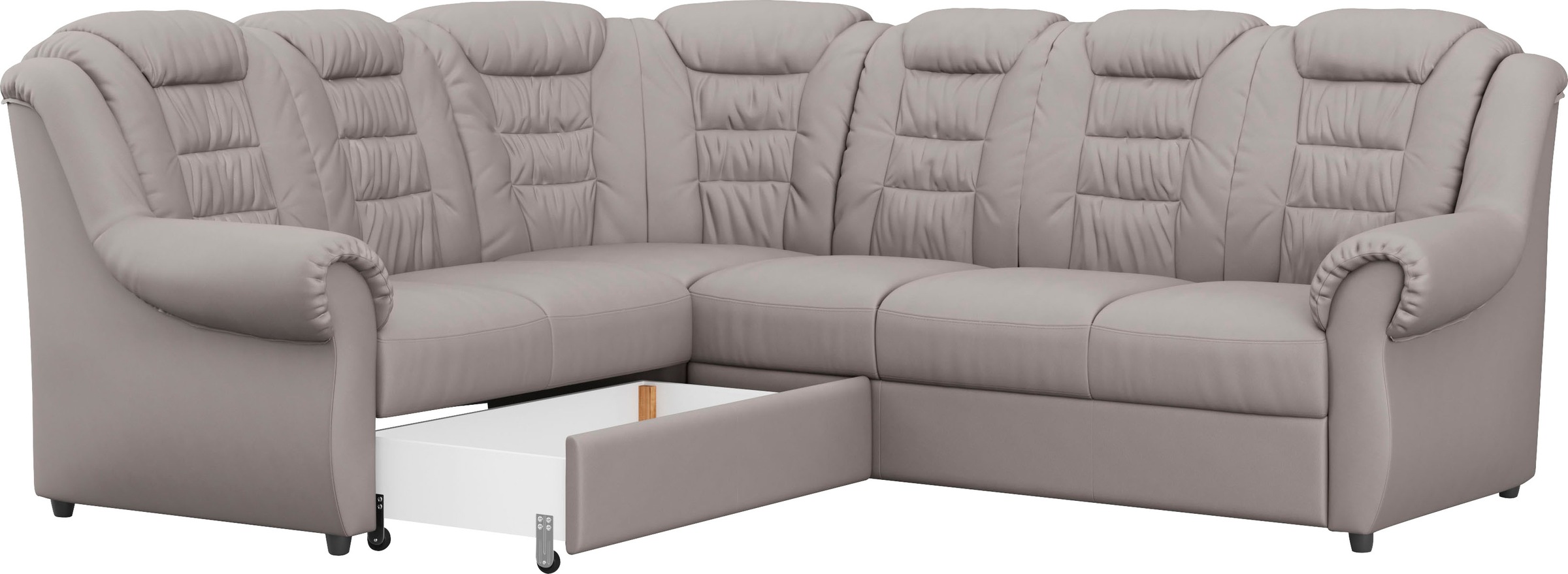Home affaire Ecksofa »Boston L-Form«, mit hoher Rückenlehne, wahlweise mit Bettfunktion & Stauraum