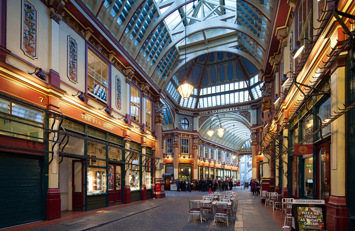 Papermoon Fototapete »LEADENHALL MARKT-LONDON ARCHITEKTUR GALERIE ARKADE XXL«