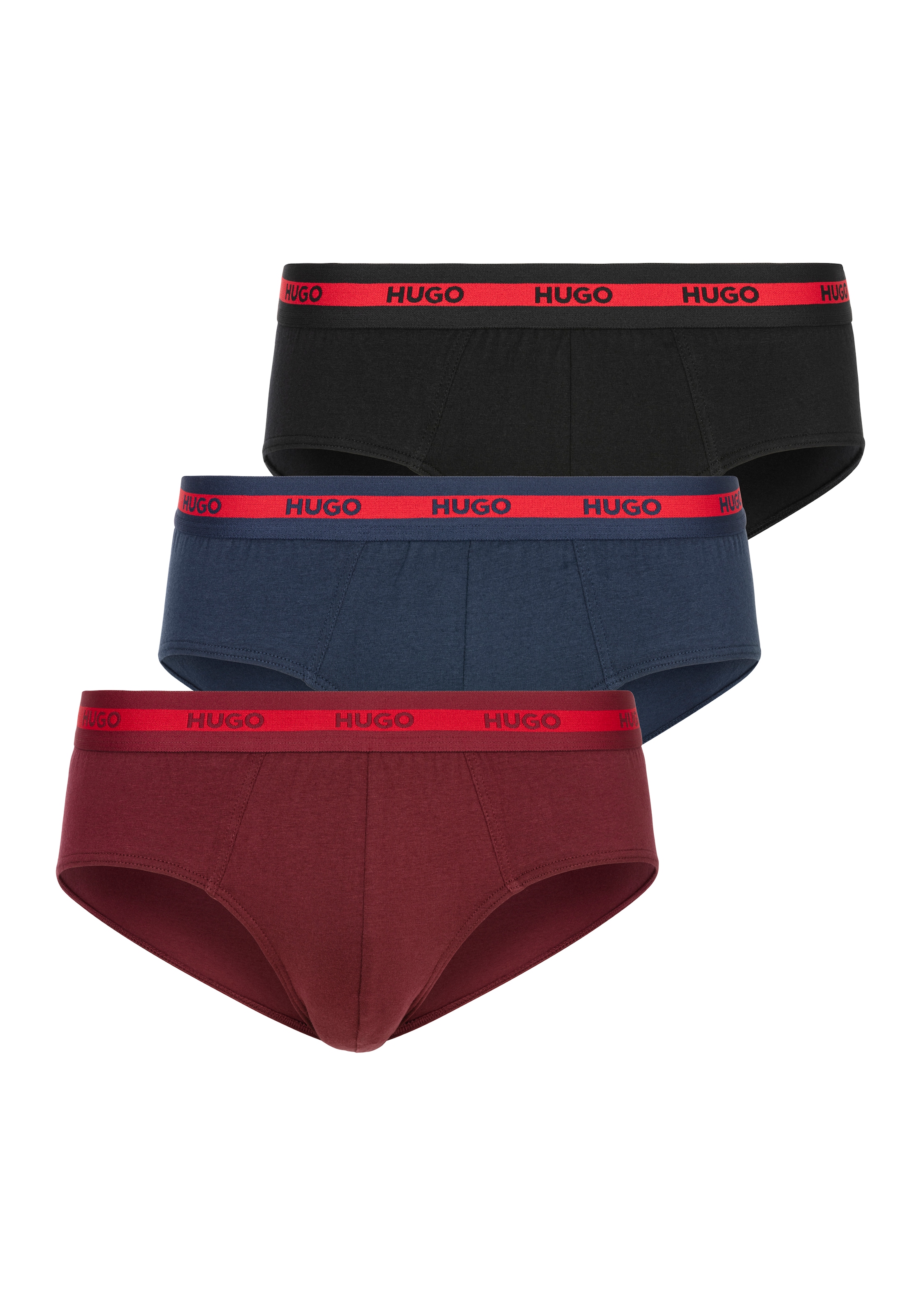 HUGO Underwear Hüftslip, (3), mit elastischem Bund