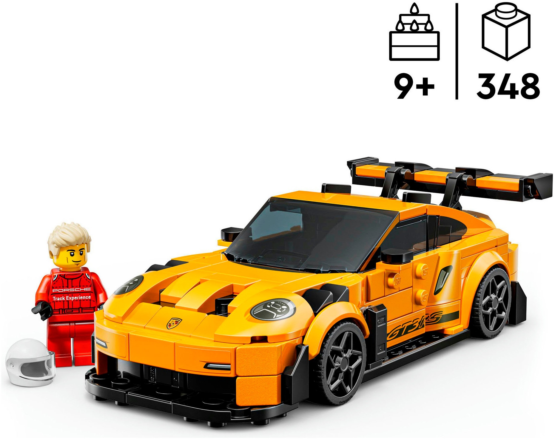 LEGO® Konstruktionsspielsteine »Porsche 911 GT3 RS Supersportwagen (77239), LEGO Speed Champions«, (348 St.), Made in Europe