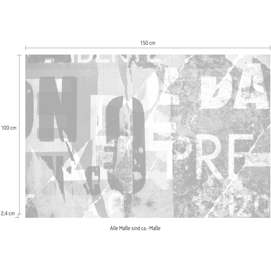 queence Acrylglasbild »Papierstücke«