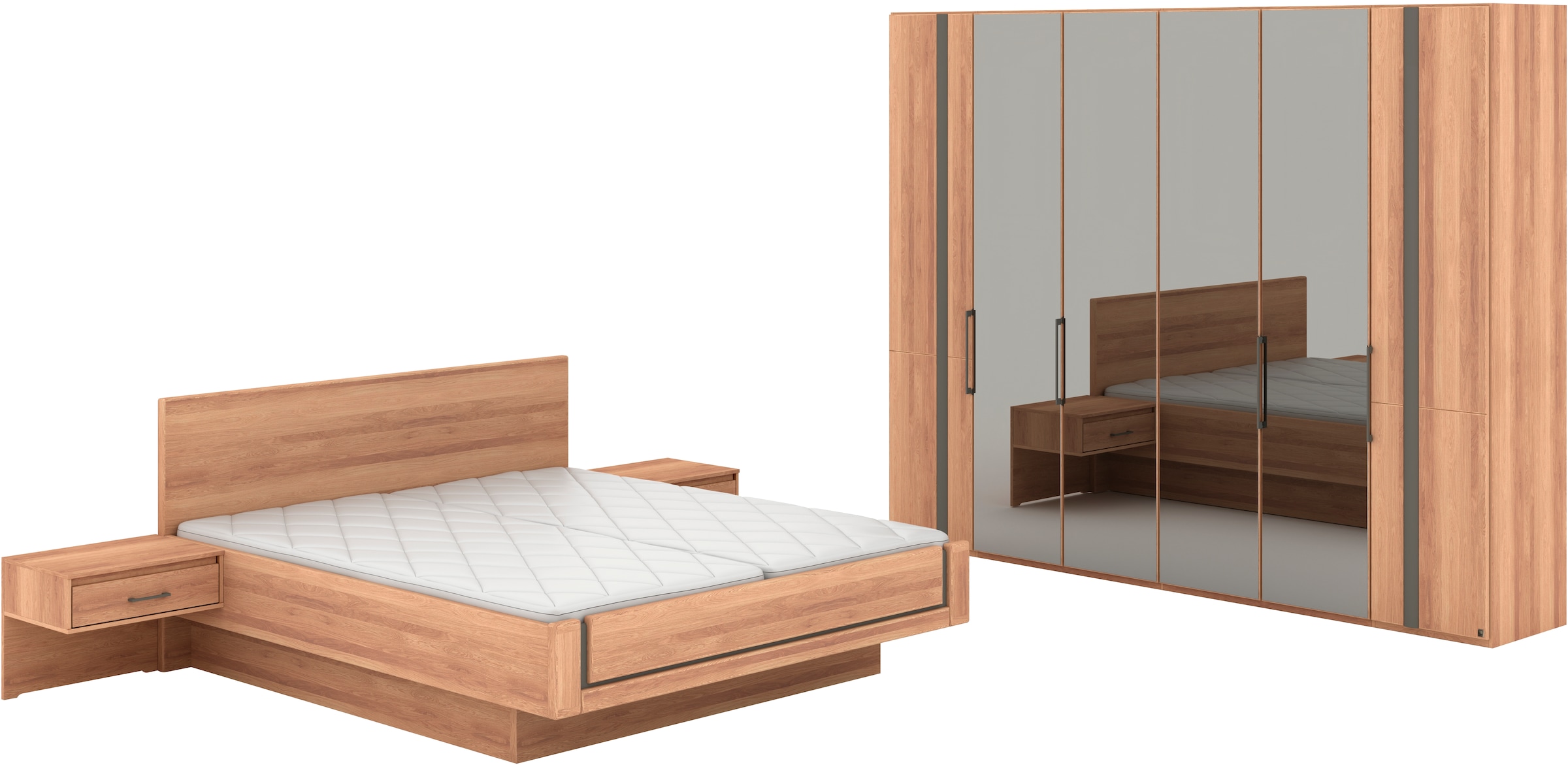 Musterring Schlafzimmer-Set "Sorrent, Kleiderschrank, Bett & Nachtkommoden, günstig online kaufen