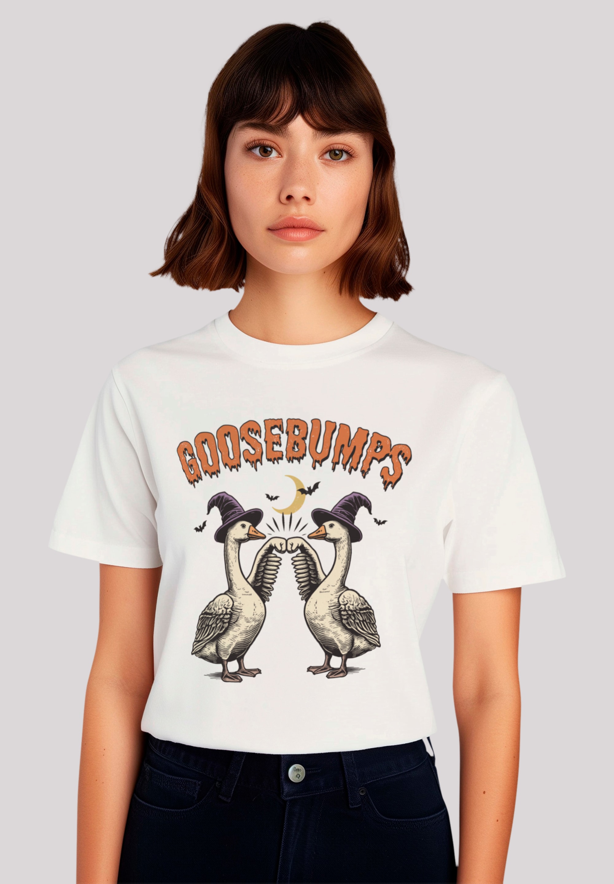 F4NT4STIC T-Shirt "Retro Halloween Goosebumps", Premium Qualität, Halloween günstig online kaufen