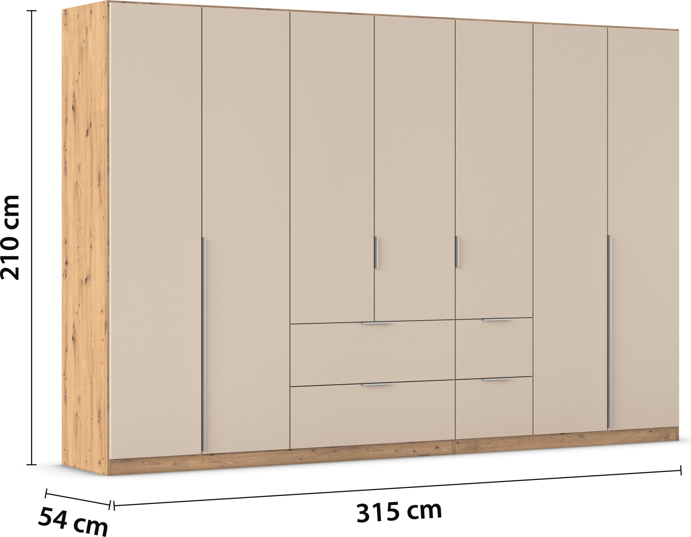 rauch Drehtürenschrank »Kleiderschrank Schrank Garderobe AGORDO mit Dekor- oder Hochglanzfront«, mit Außenschubkästen, in 6 Breiten und 2 Höhen MADE IN GERMANY