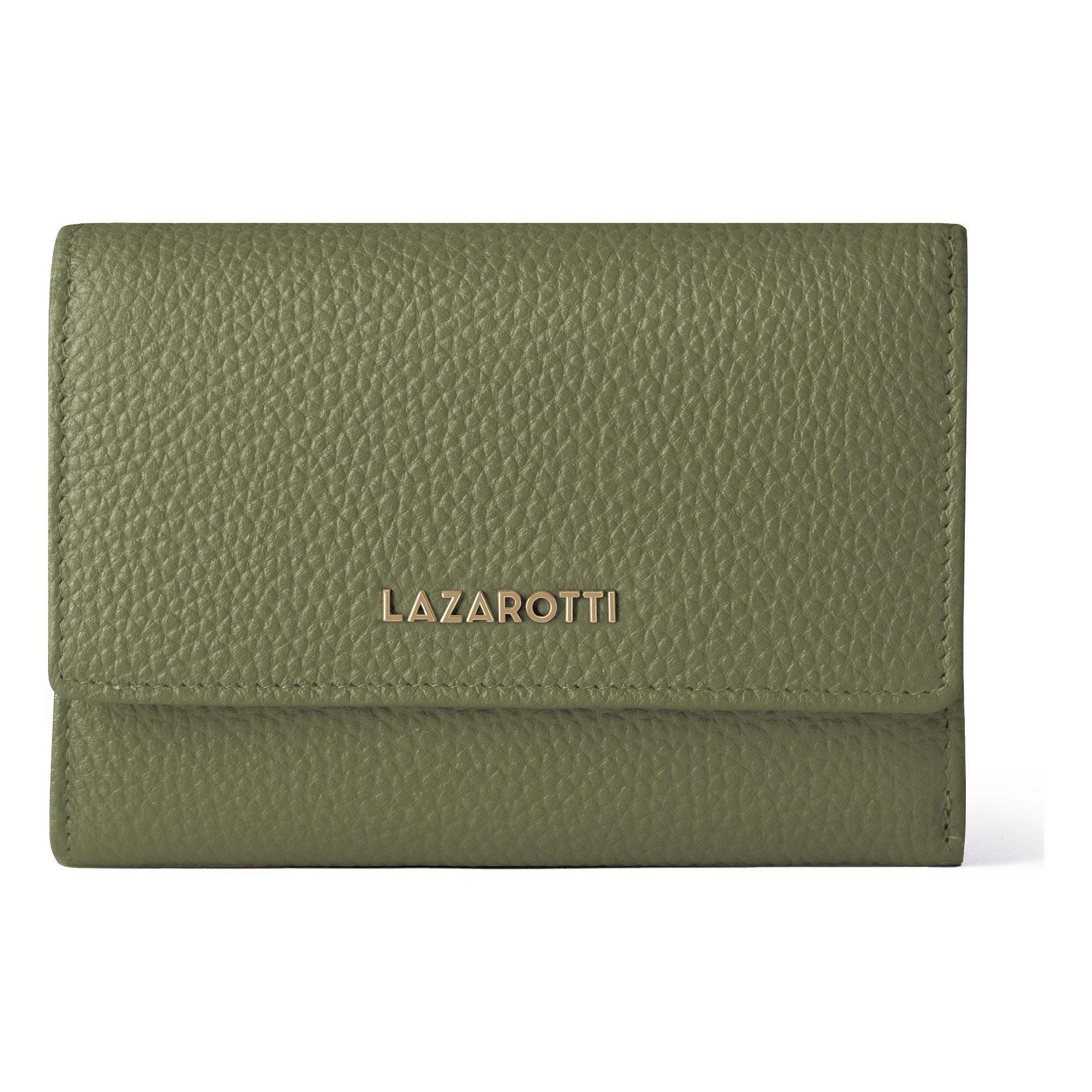 Lazarotti Geldbörse "Bologna Leather XL Geldbörse mit Zip-Around Fach Leder 14 cm"