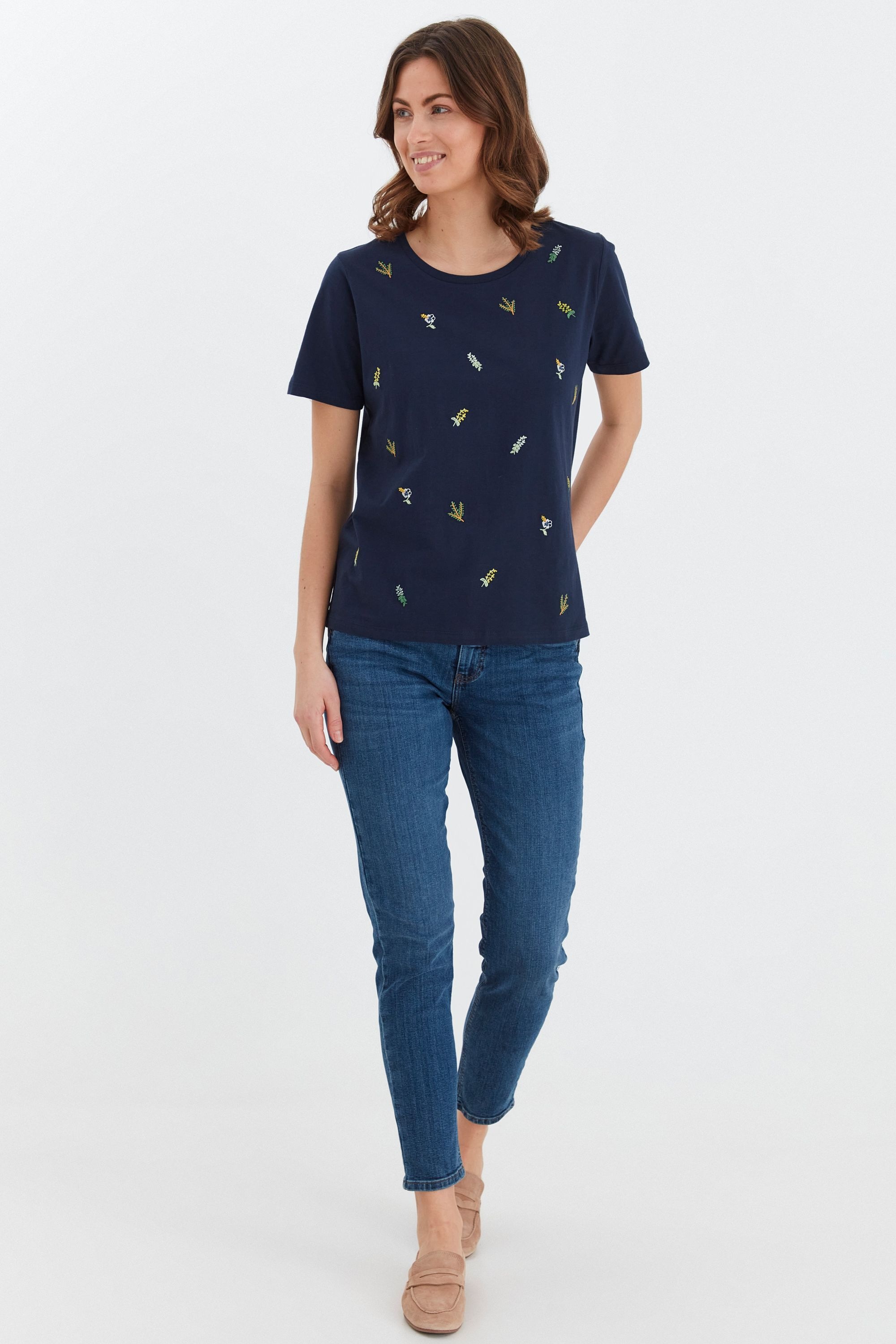 fransa T-Shirt »T-Shirt FRFxtembroidery«