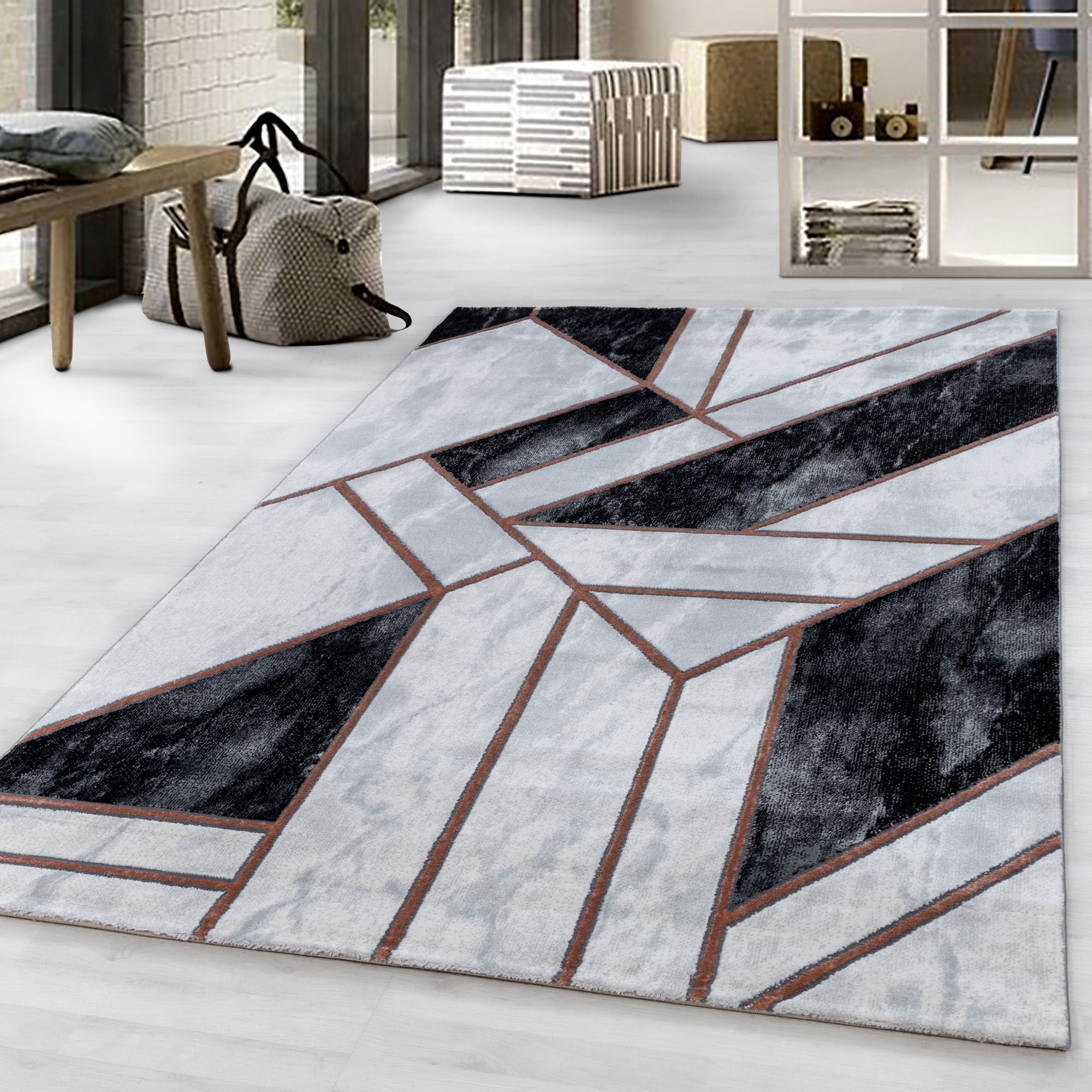 Ayyildiz Teppiche Teppich "NAXOS 3817" rechteckig 12 Höhe Wohnzimmer günstig online kaufen