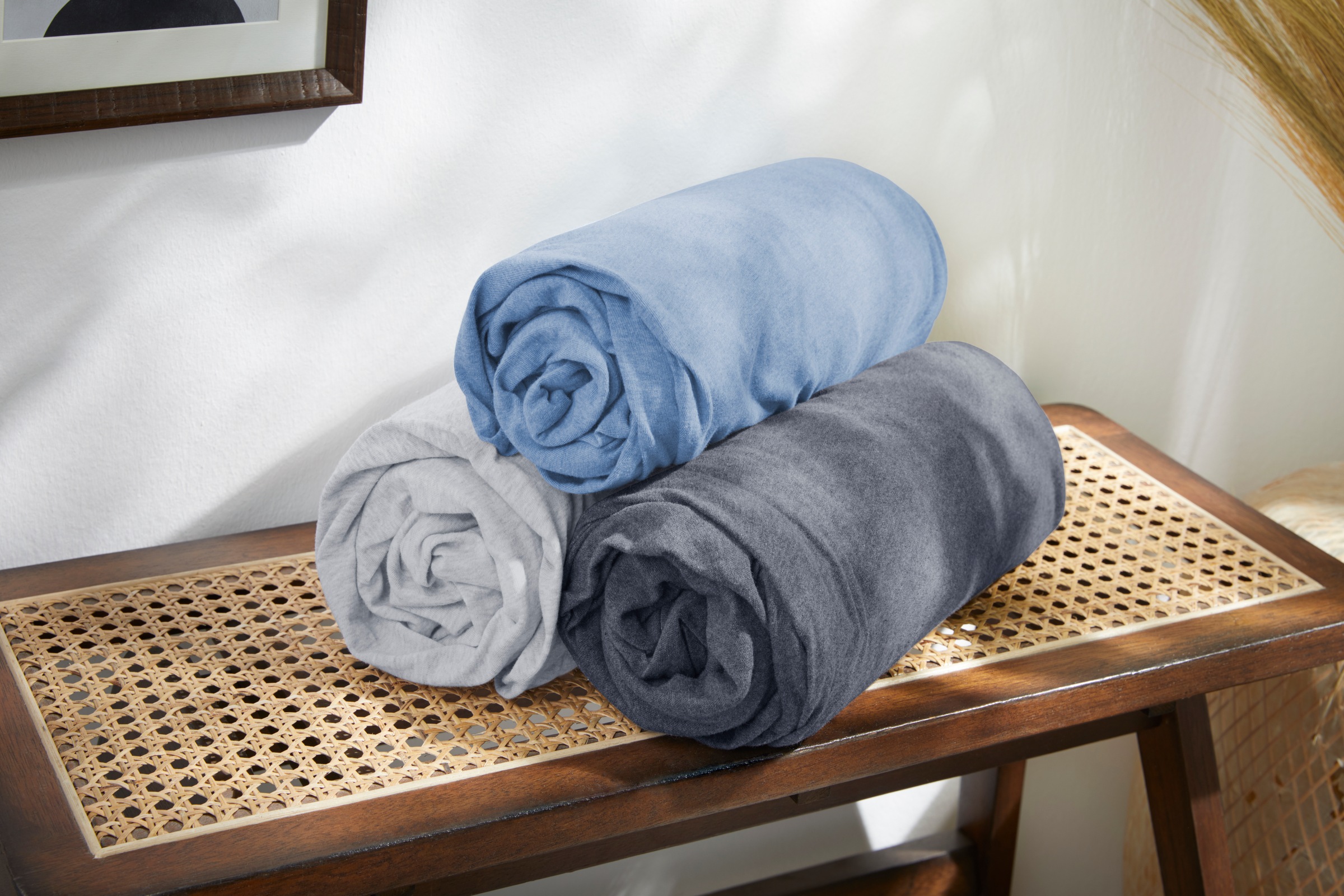 OTTO home Spannbettlaken "Valje in Gr. 90x200, 140x200 oder 180x200 cm" Bau günstig online kaufen