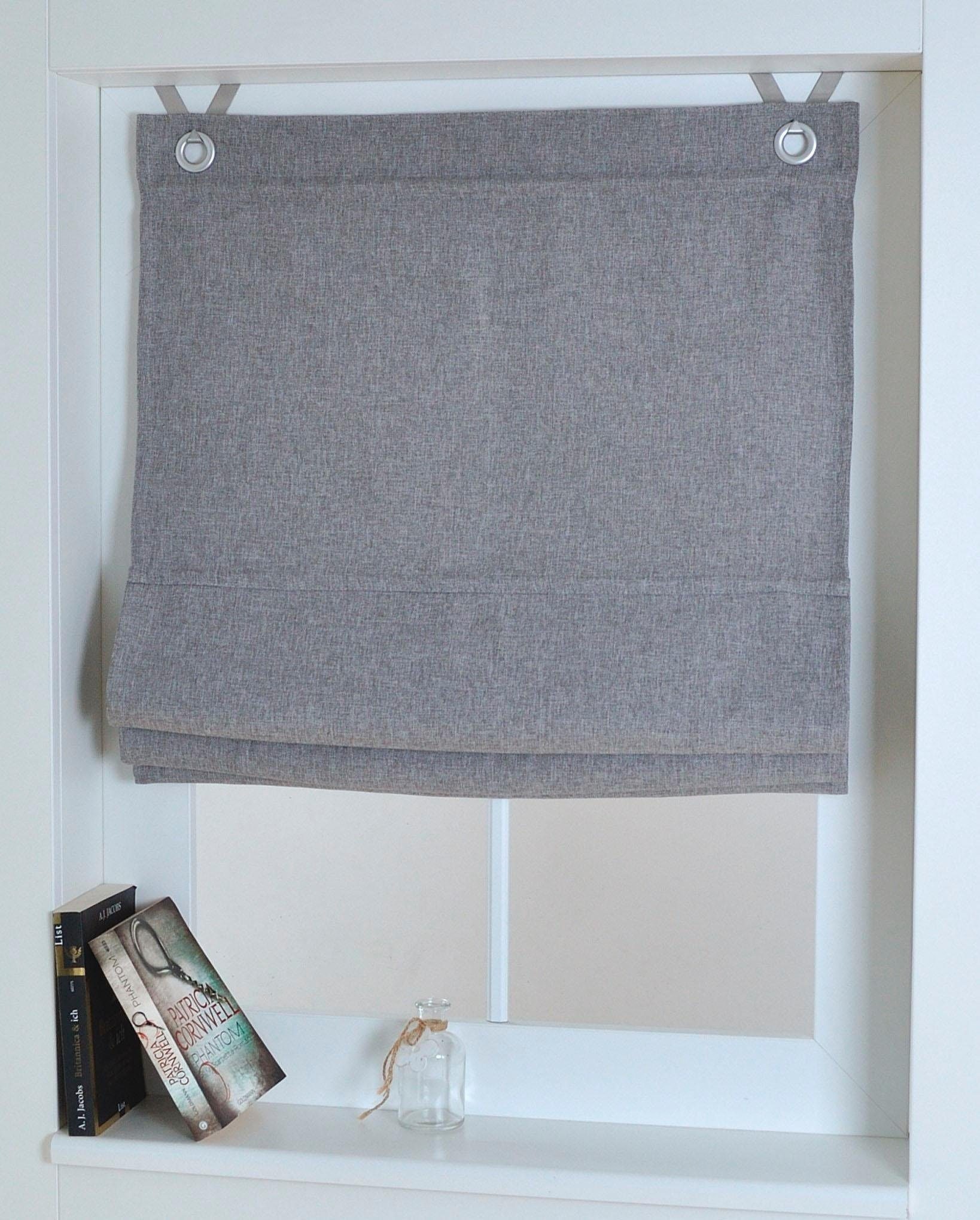 Kutti Raffrollo "Dimout" mit Hakenaufhängung ohne Bohren freihängend verdun günstig online kaufen