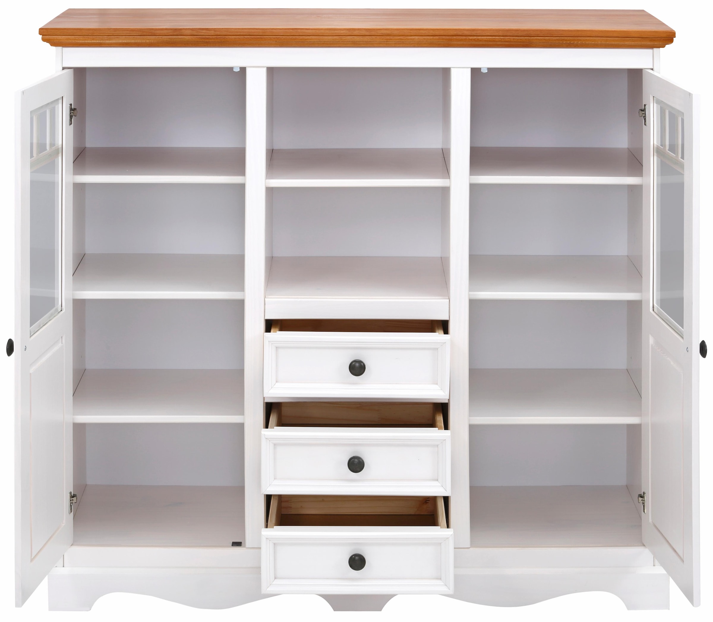 Home affaire Highboard »Melissa«, Vitrine, Breite 132 cm