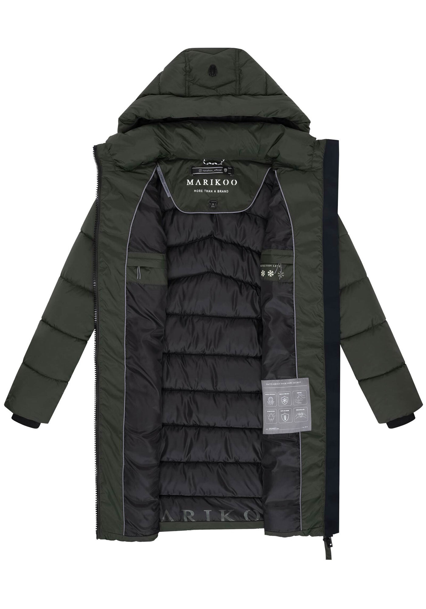 Marikoo Winterjacke »Kaltnäschen«, mit warmem Fleece in den Taschen